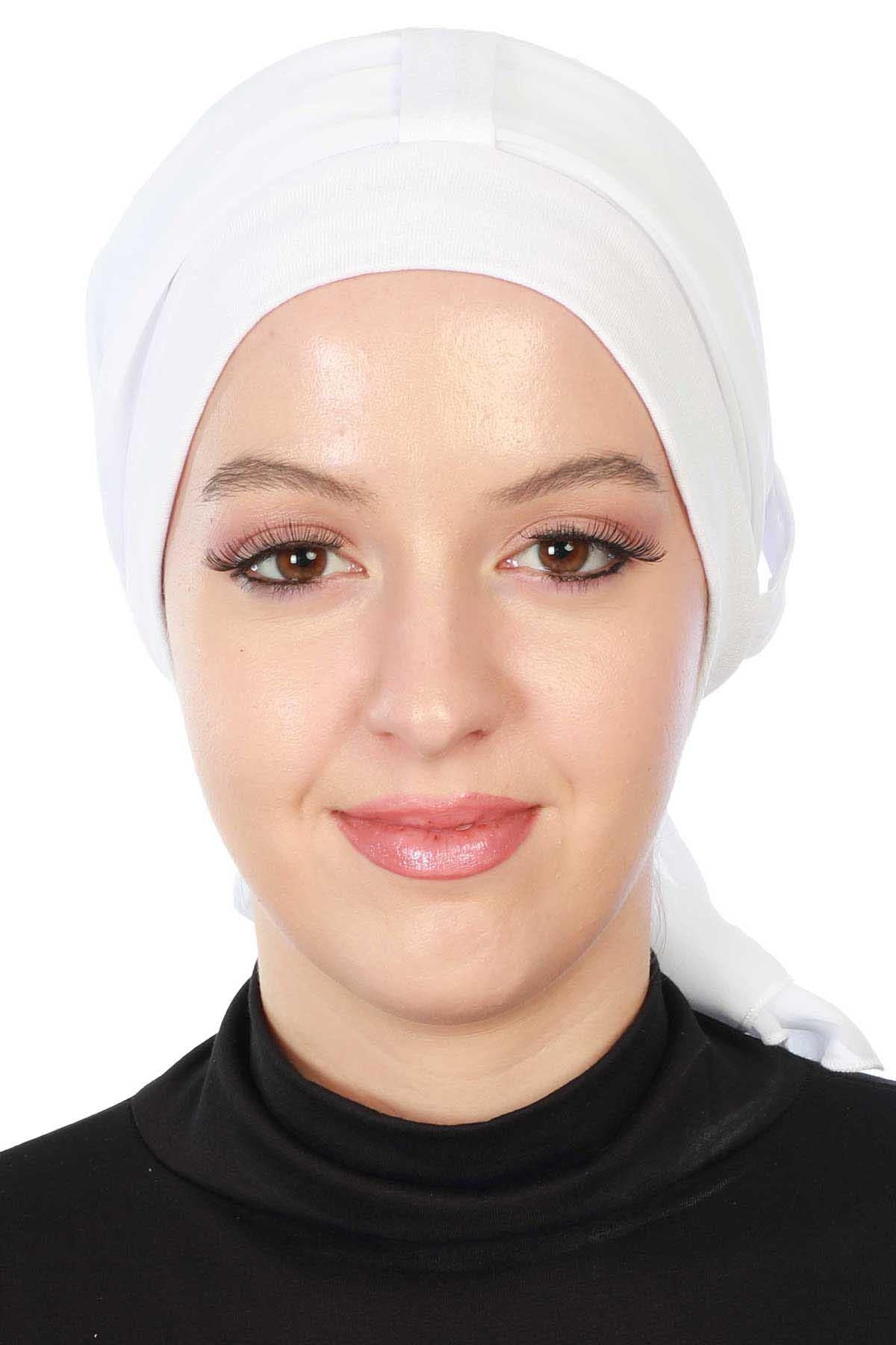 Şifon Kuşaklı Penye Bone,B-36