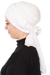 Şifon Kuşaklı Penye Bone,B-36