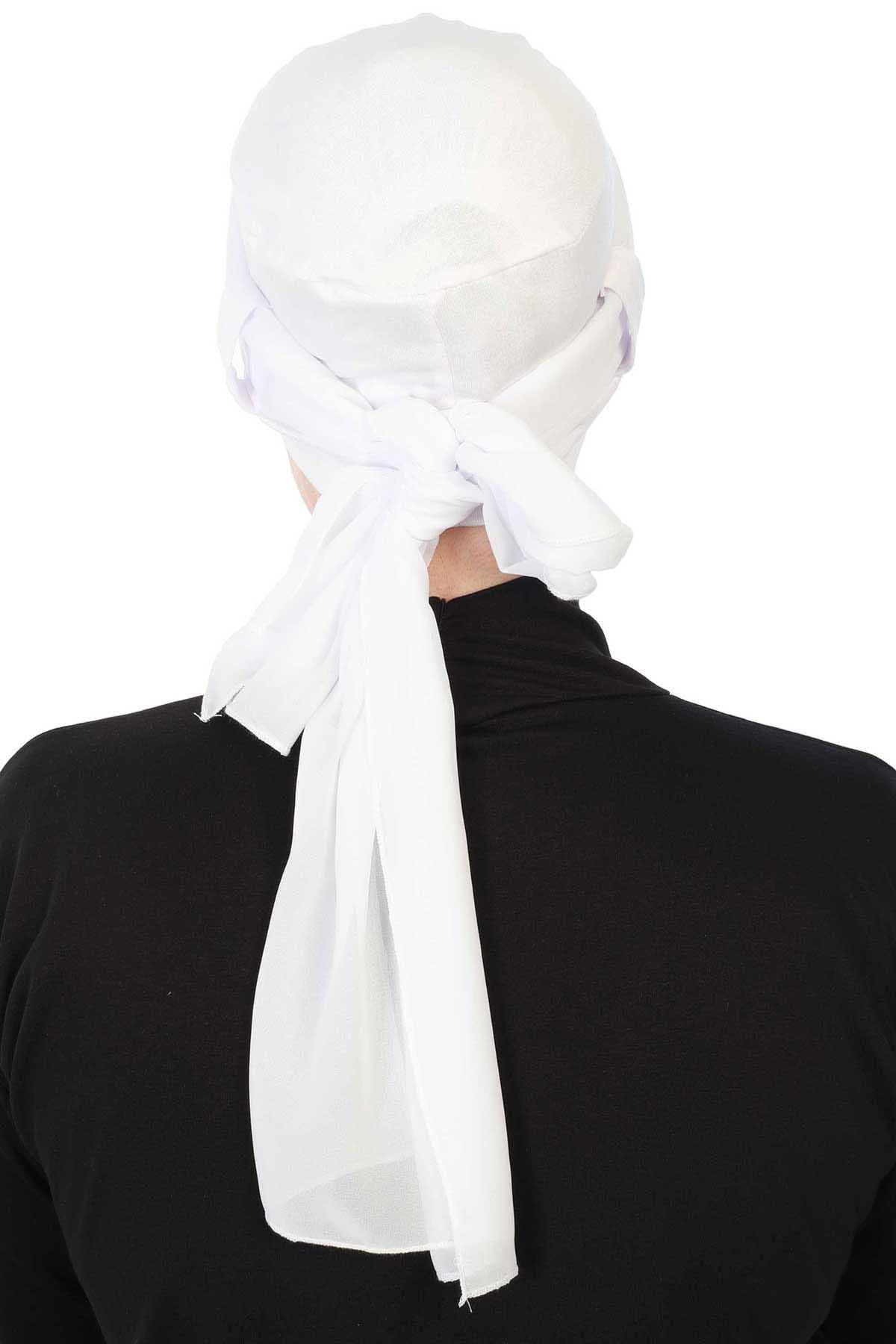 Şifon Kuşaklı Penye Bone,B-36