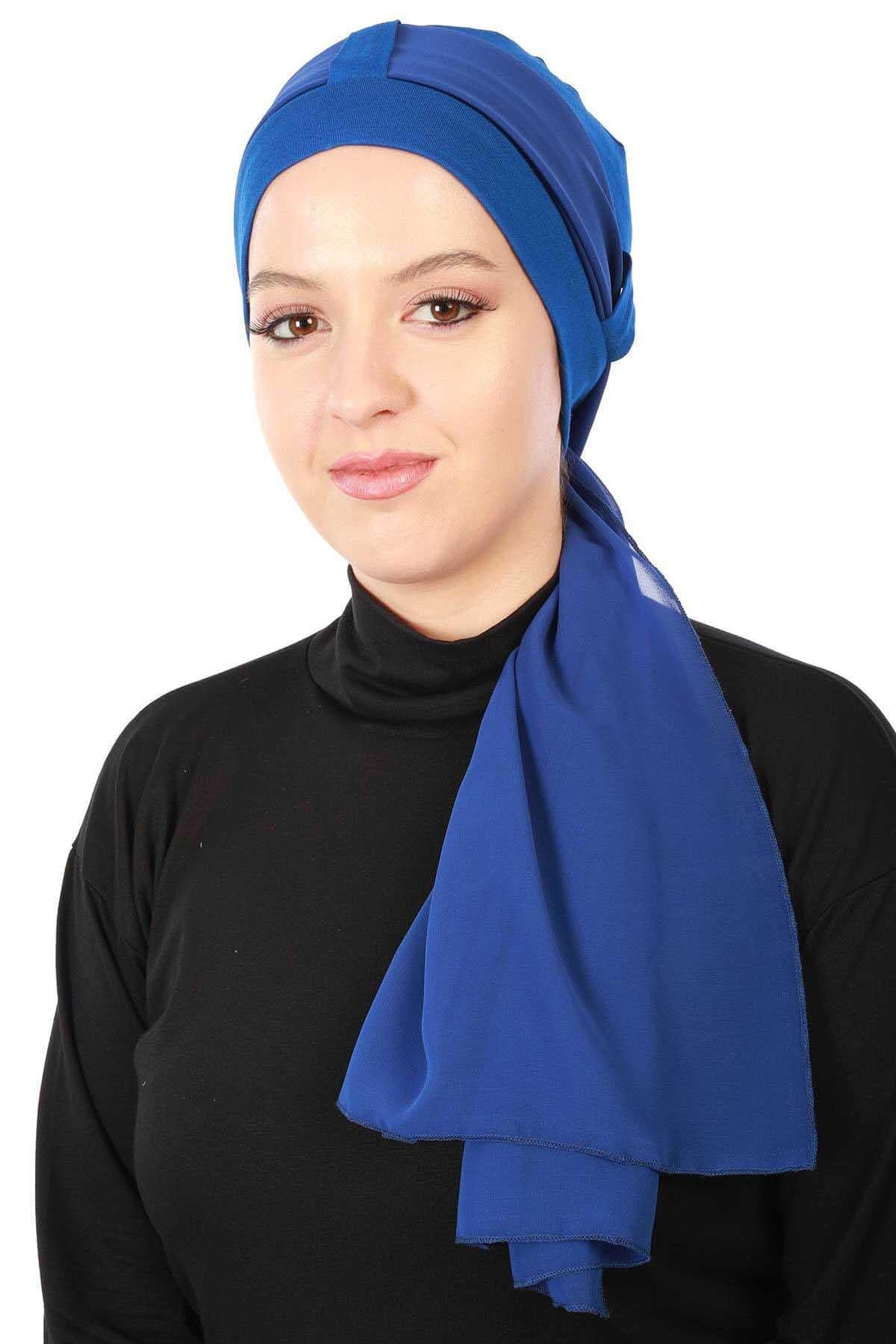 Şifon Kuşaklı Penye Bone,B-36