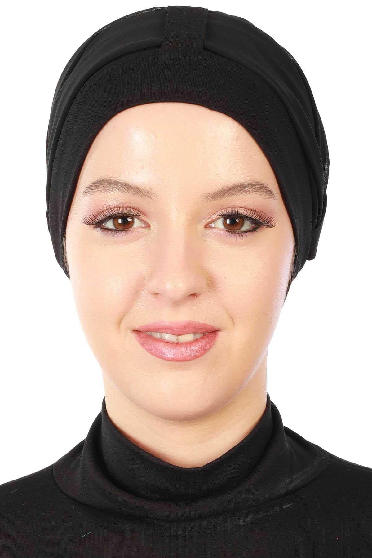 Şifon Kuşaklı Penye Bone,B-36