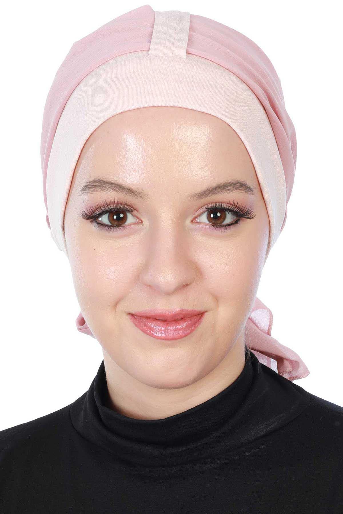 Şifon Kuşaklı Penye Bone,B-36