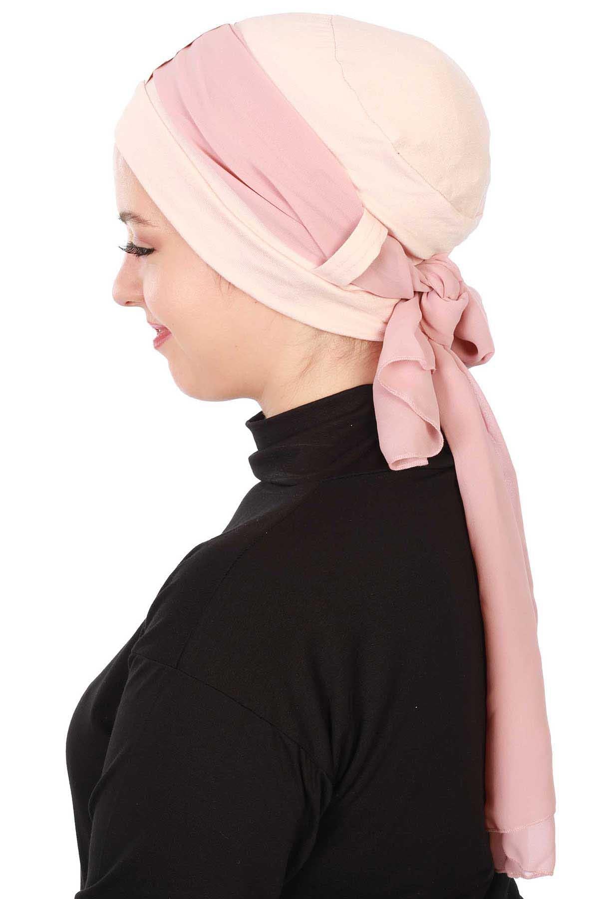 Şifon Kuşaklı Penye Bone,B-36