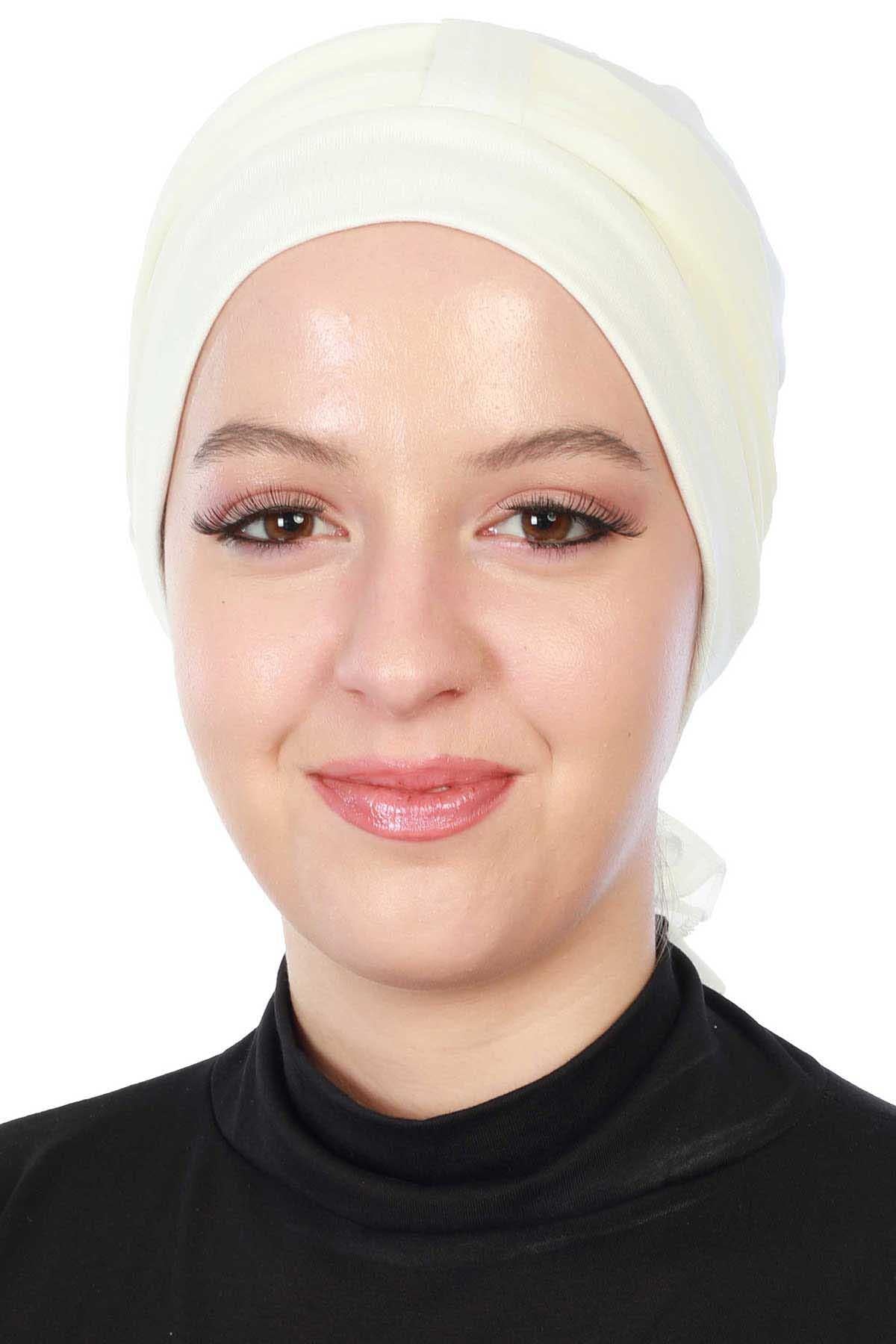 Şifon Kuşaklı Penye Bone,B-36