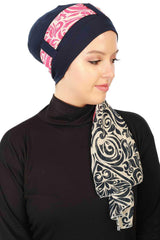 Şifon Kuşaklı Penye Bone Desenli,B-36D
