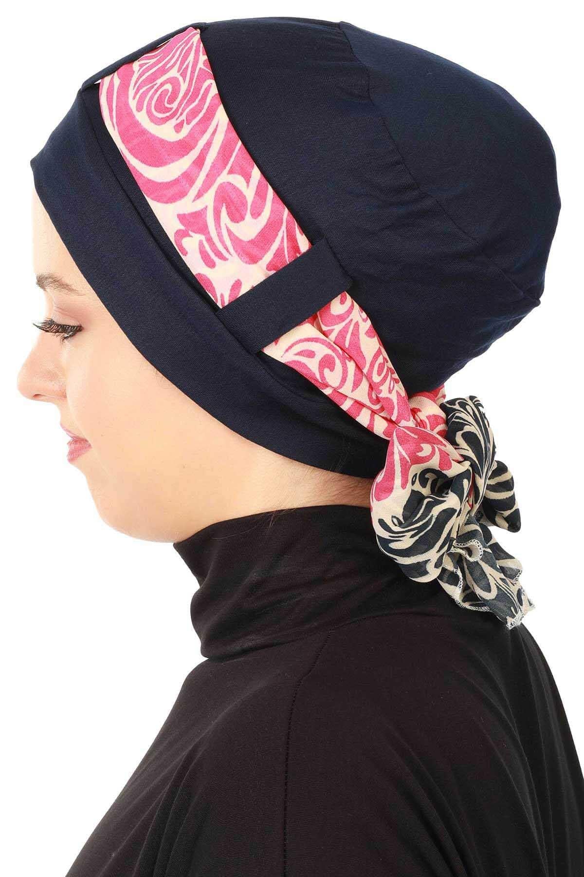 Şifon Kuşaklı Penye Bone Desenli,B-36D
