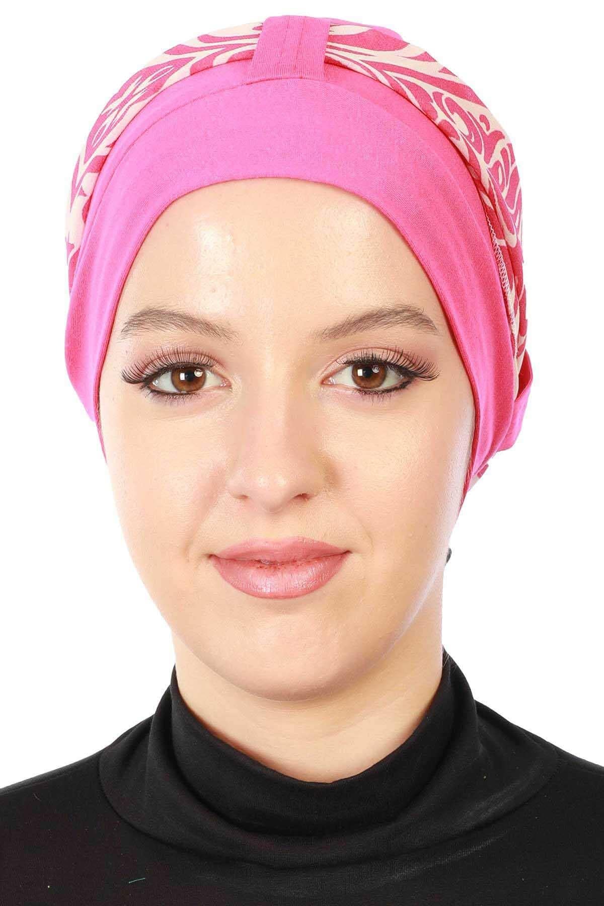 Şifon Kuşaklı Penye Bone Desenli,B-36D