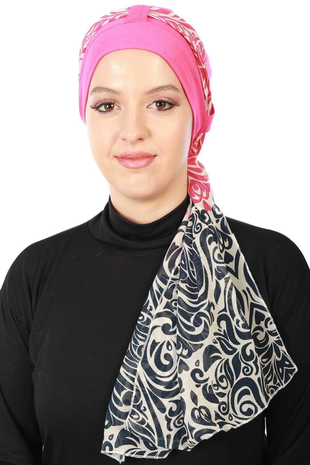 Şifon Kuşaklı Penye Bone Desenli,B-36D