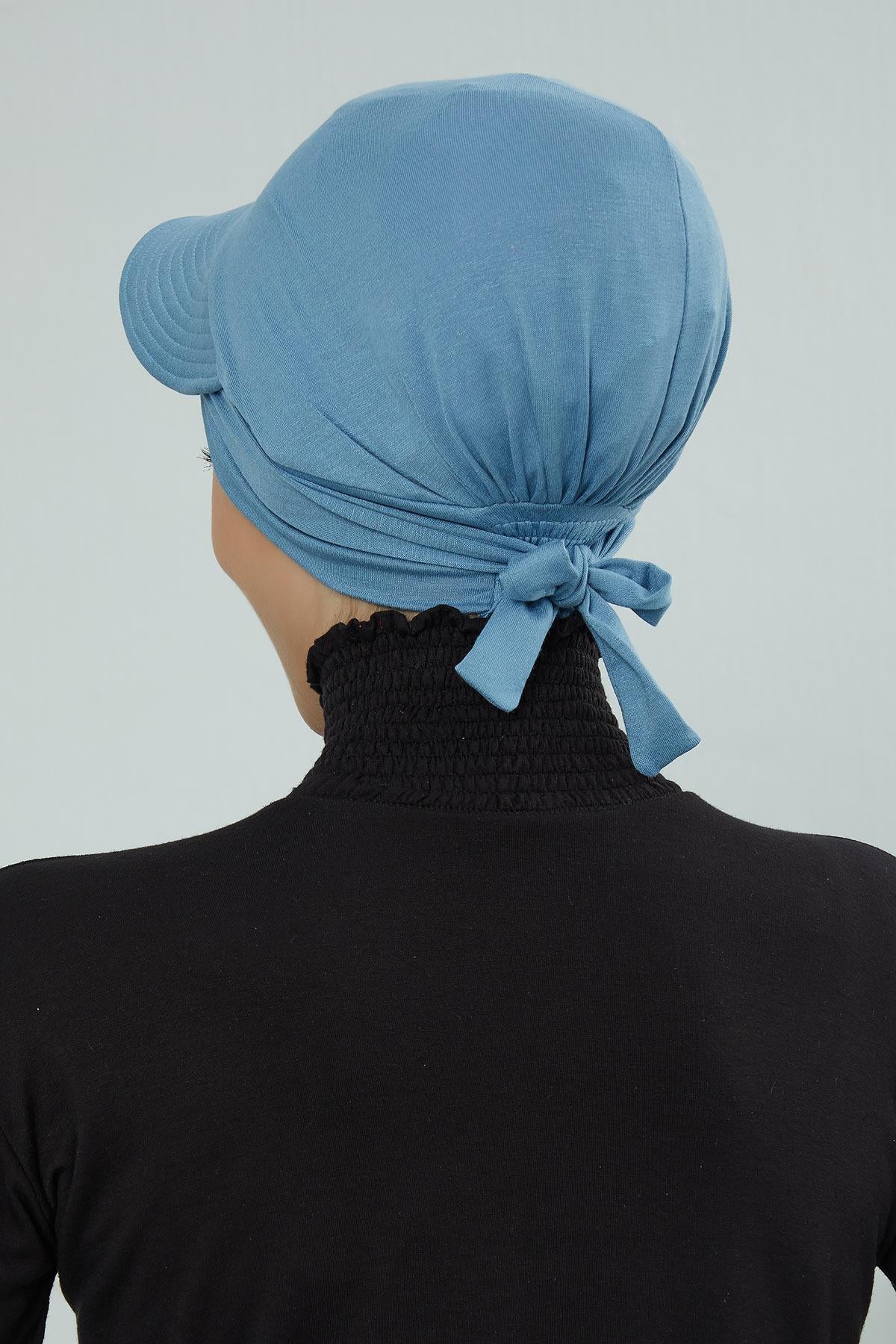 Siperlik Detaylı Penye Bone,B-66