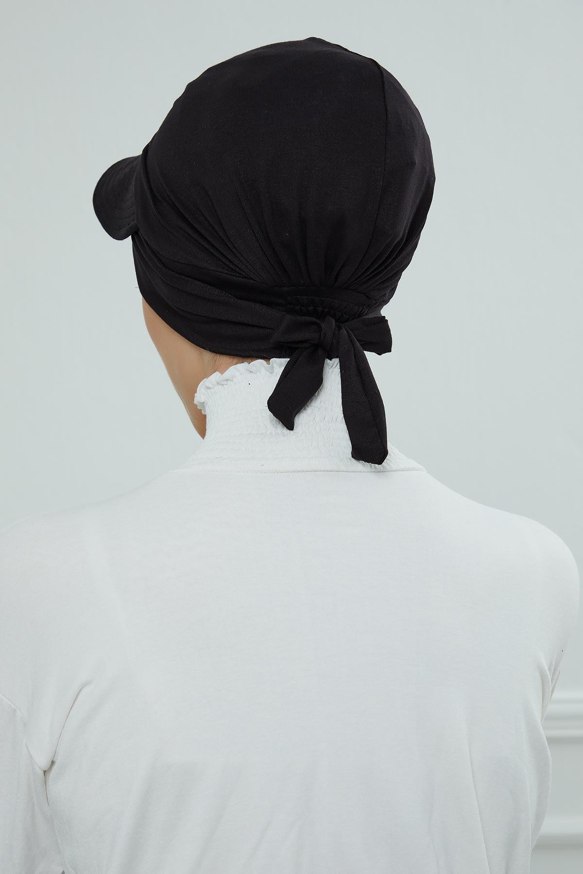 Siperlik Detaylı Penye Bone,B-66