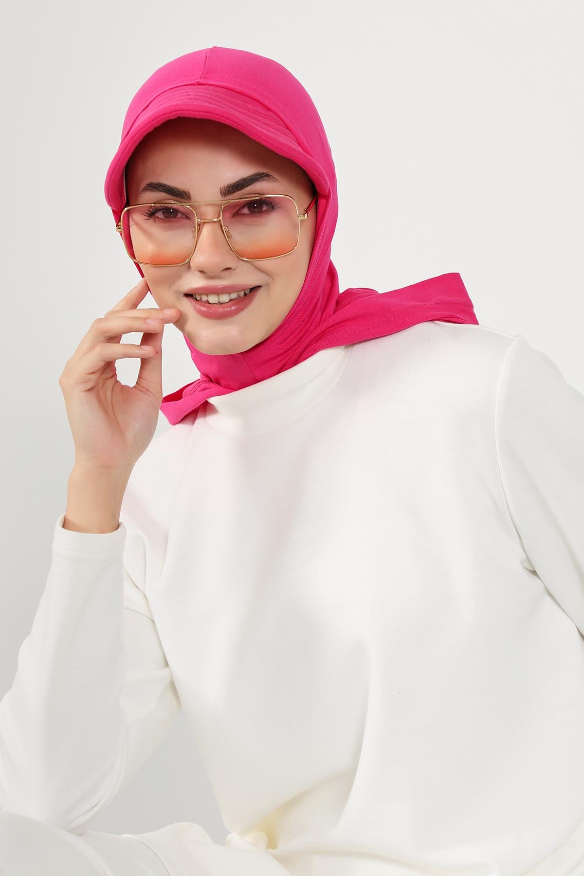 Siperlik ve Kapatıcı Özellikli Penye Kadın Hazır Bone,B-88P