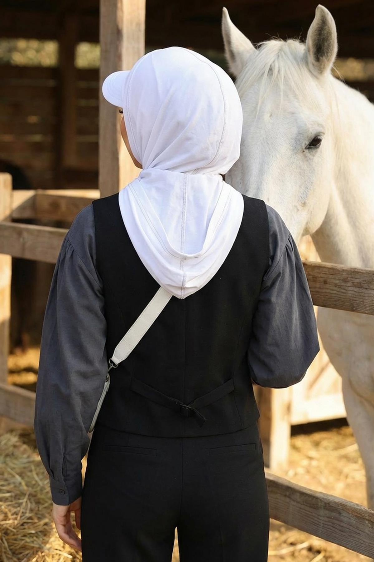 Siperlik ve Kapatıcı Özellikli Penye Kadın Hazır Bone,B-88P