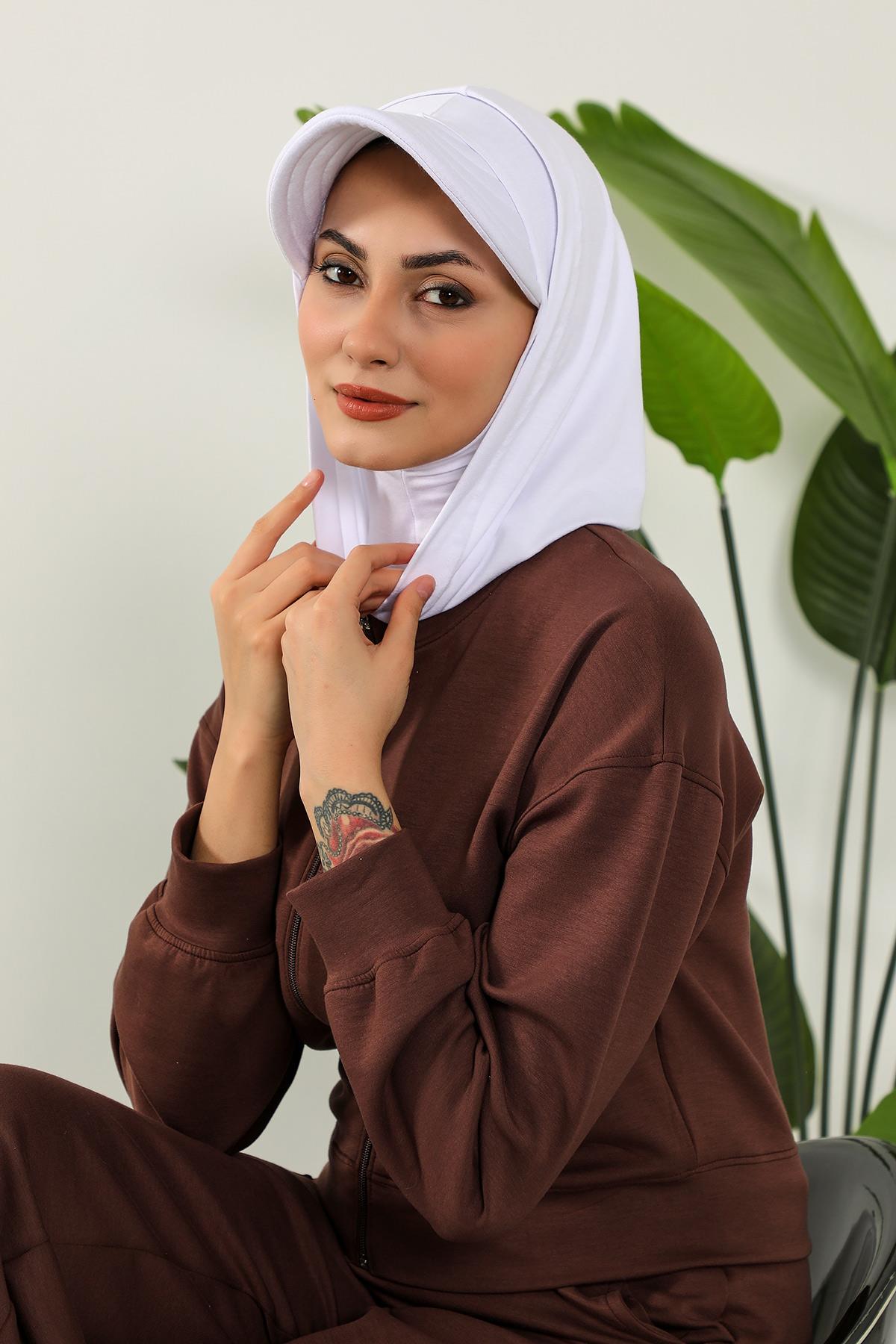 Siperlik ve Kapatıcı Özellikli Penye Kadın Hazır Bone,B-88P