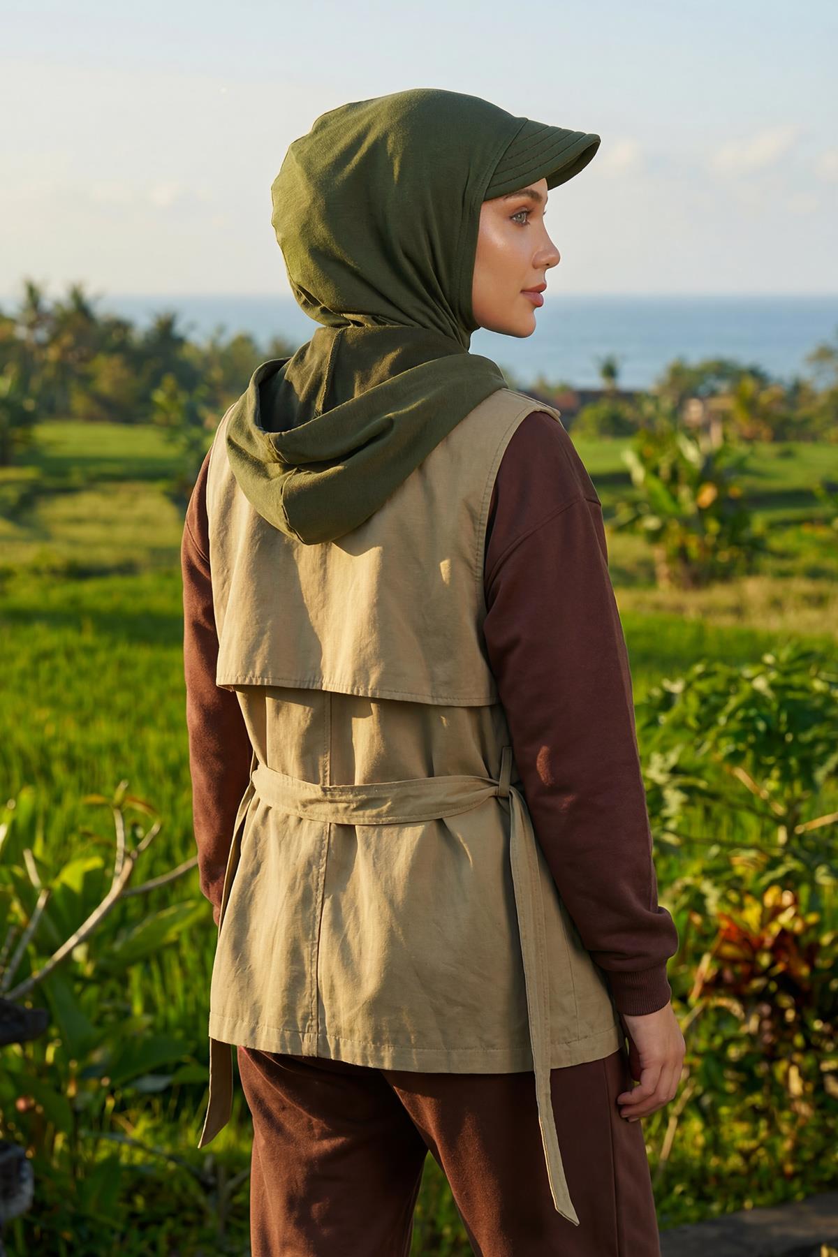 Siperlik ve Kapatıcı Özellikli Penye Kadın Hazır Bone,B-88P