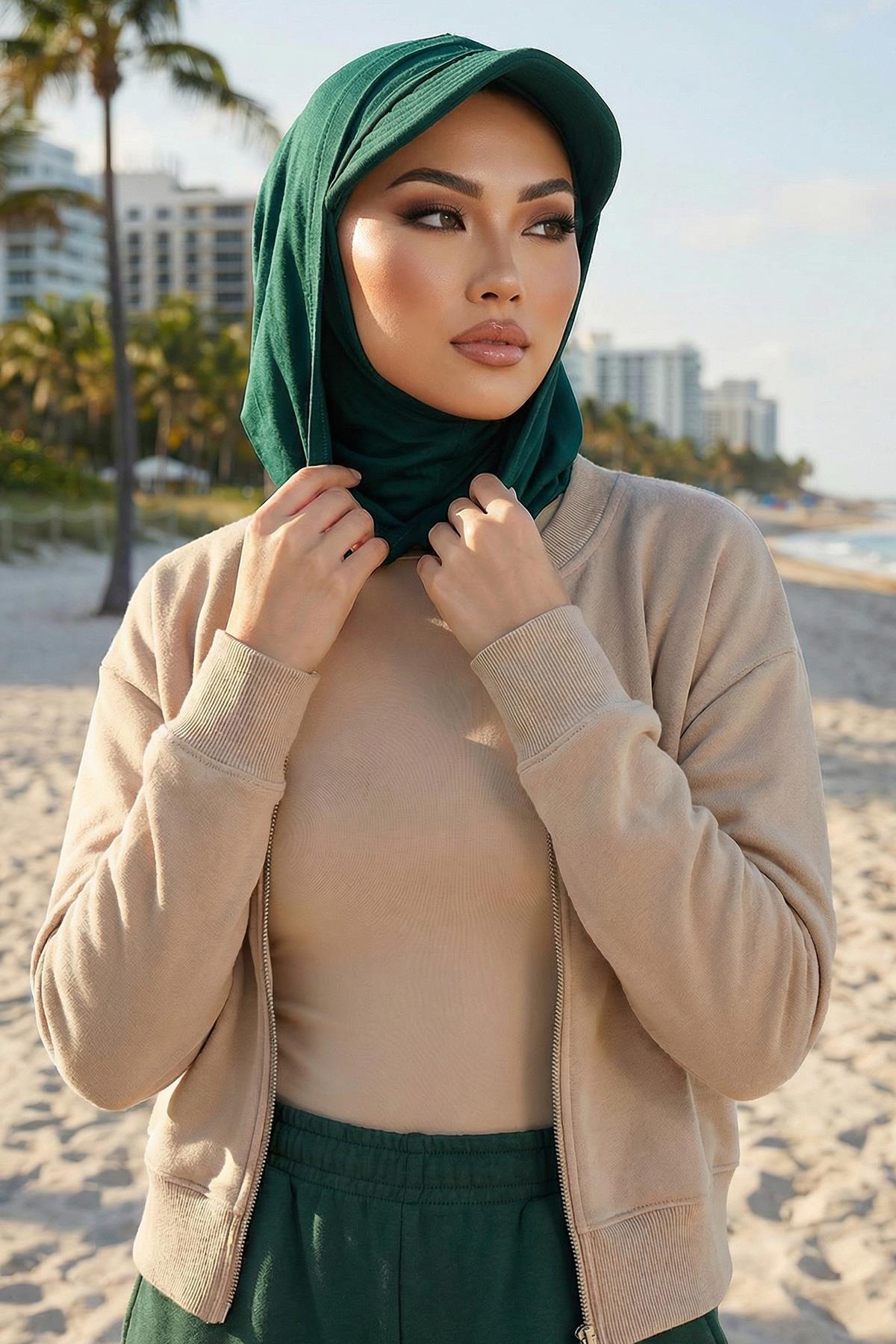 Siperlik ve Kapatıcı Özellikli Penye Kadın Hazır Bone,B-88P