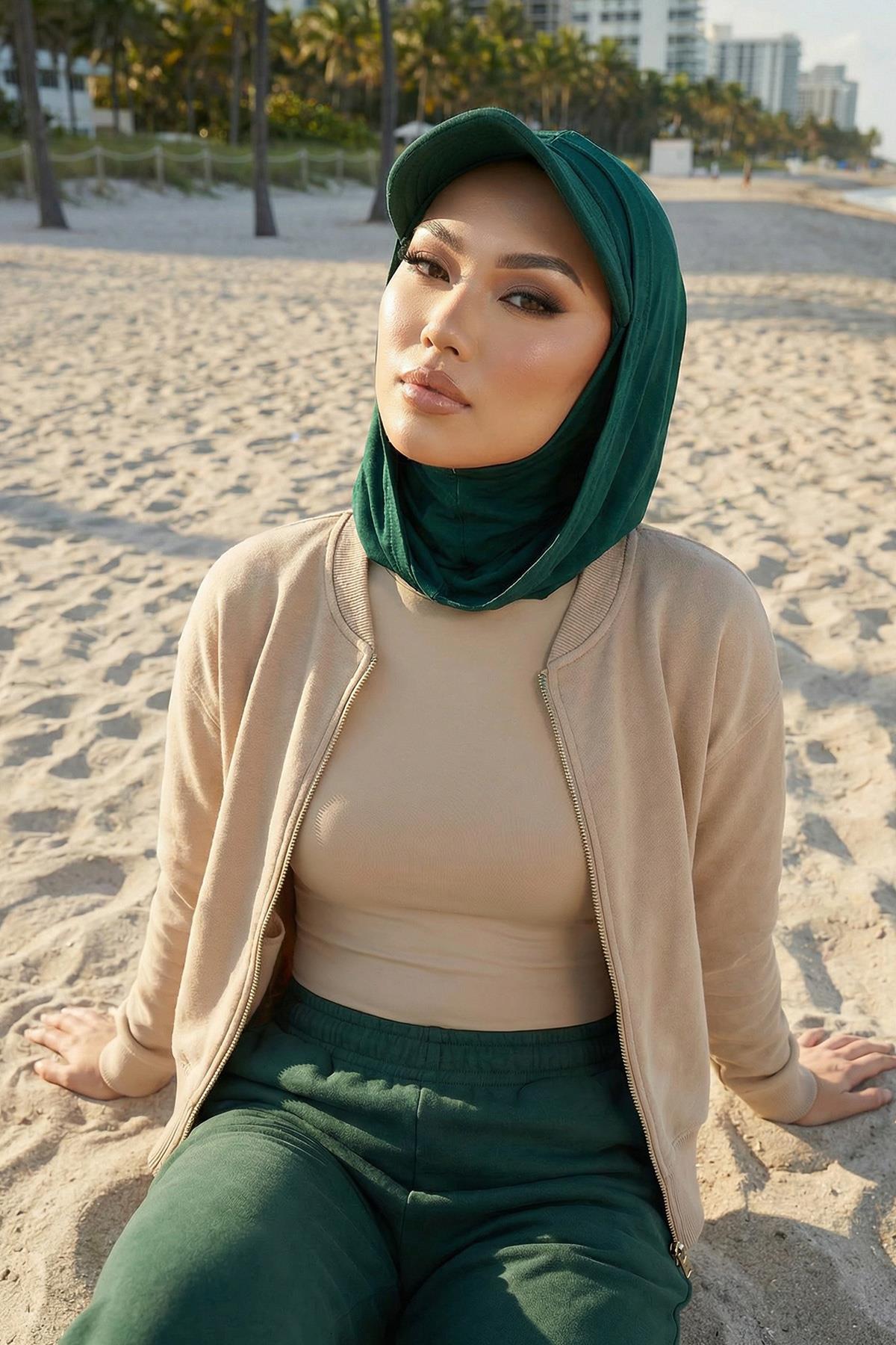 Siperlik ve Kapatıcı Özellikli Penye Kadın Hazır Bone,B-88P