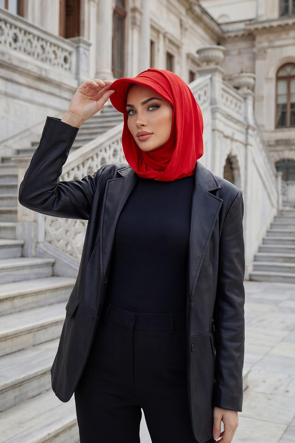 Siperlik ve Kapatıcı Özellikli Penye Kadın Hazır Bone,B-88P