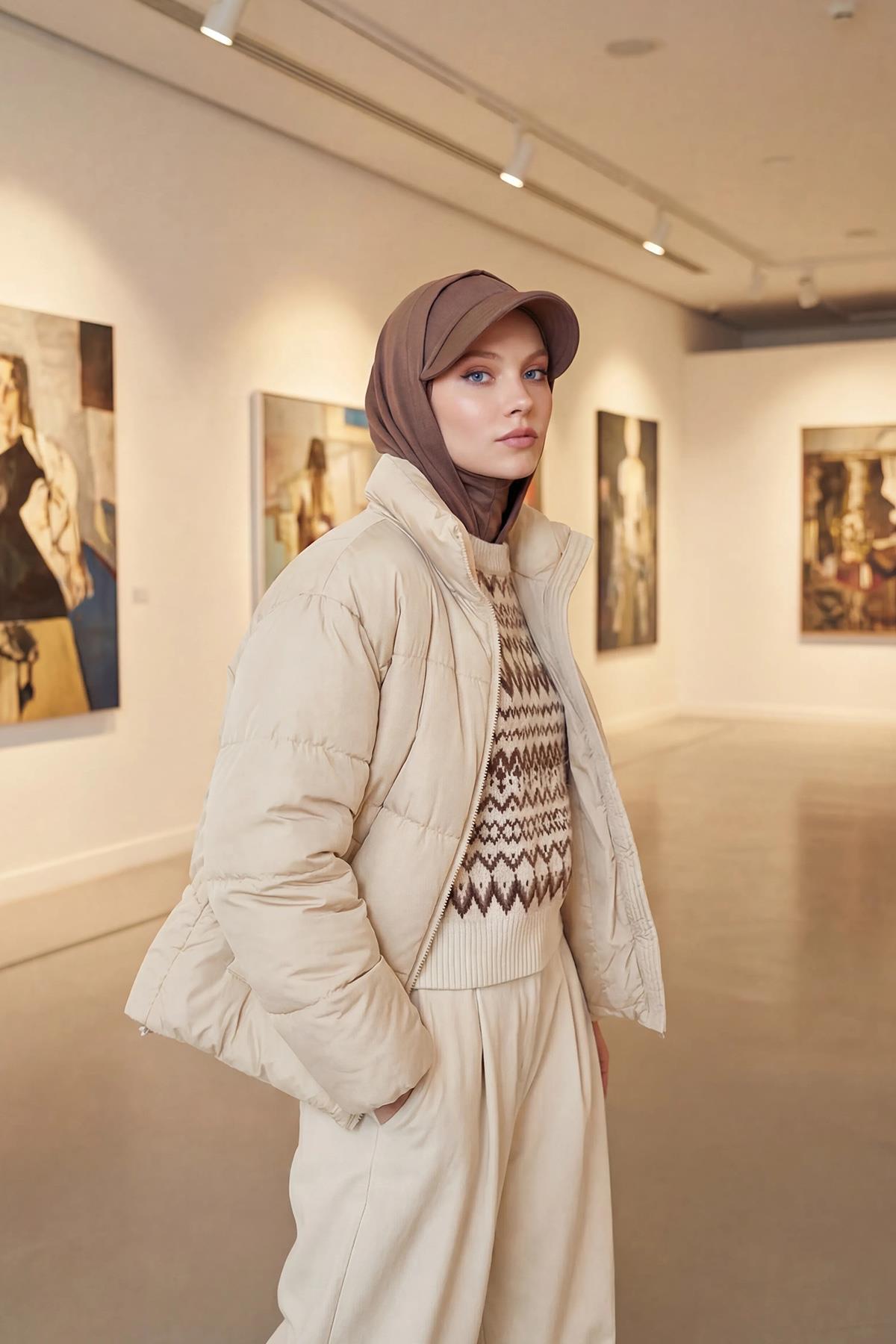 Siperlik ve Kapatıcı Özellikli Penye Kadın Hazır Bone,B-88P