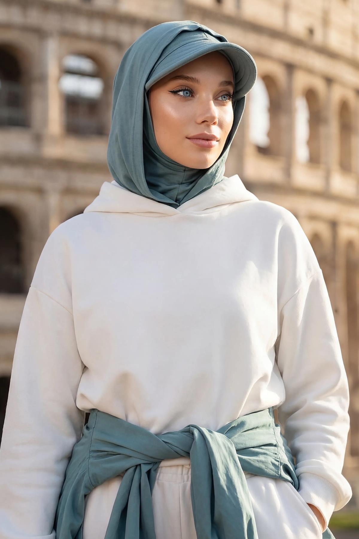 Siperlik ve Kapatıcı Özellikli Penye Kadın Hazır Bone,B-88P