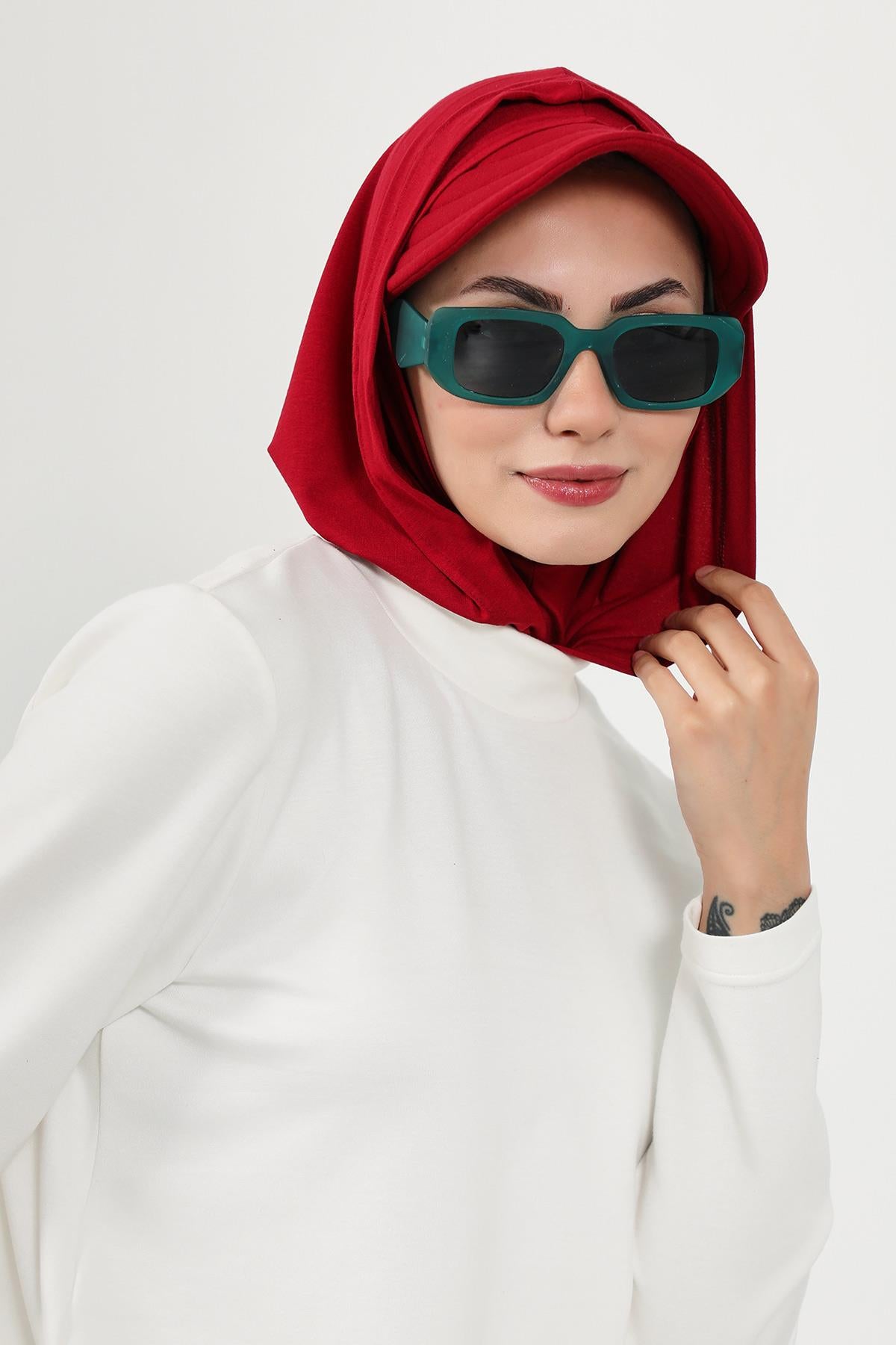 Siperlik ve Kapatıcı Özellikli Penye Kadın Hazır Bone,B-88P