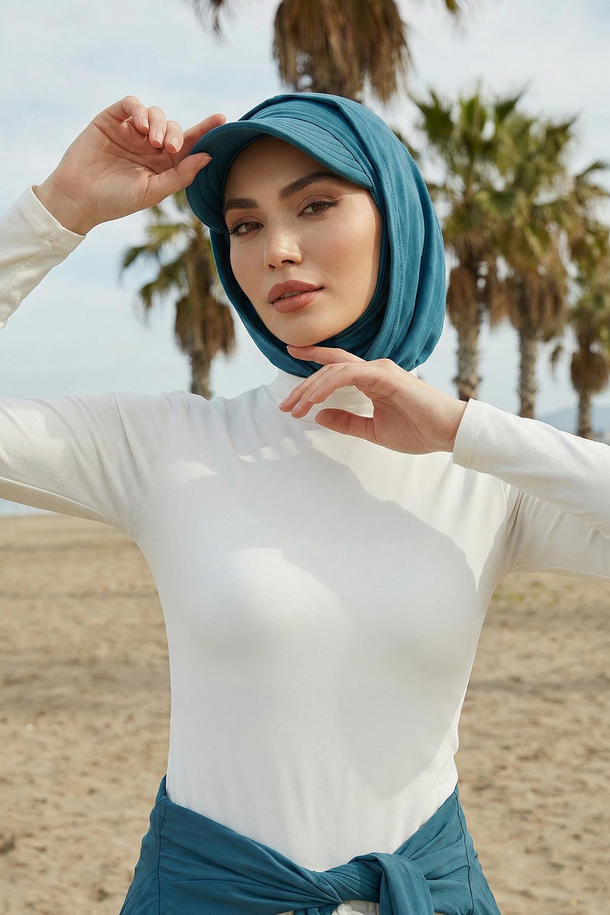 Siperlik ve Kapatıcı Özellikli Penye Kadın Hazır Bone,B-88P