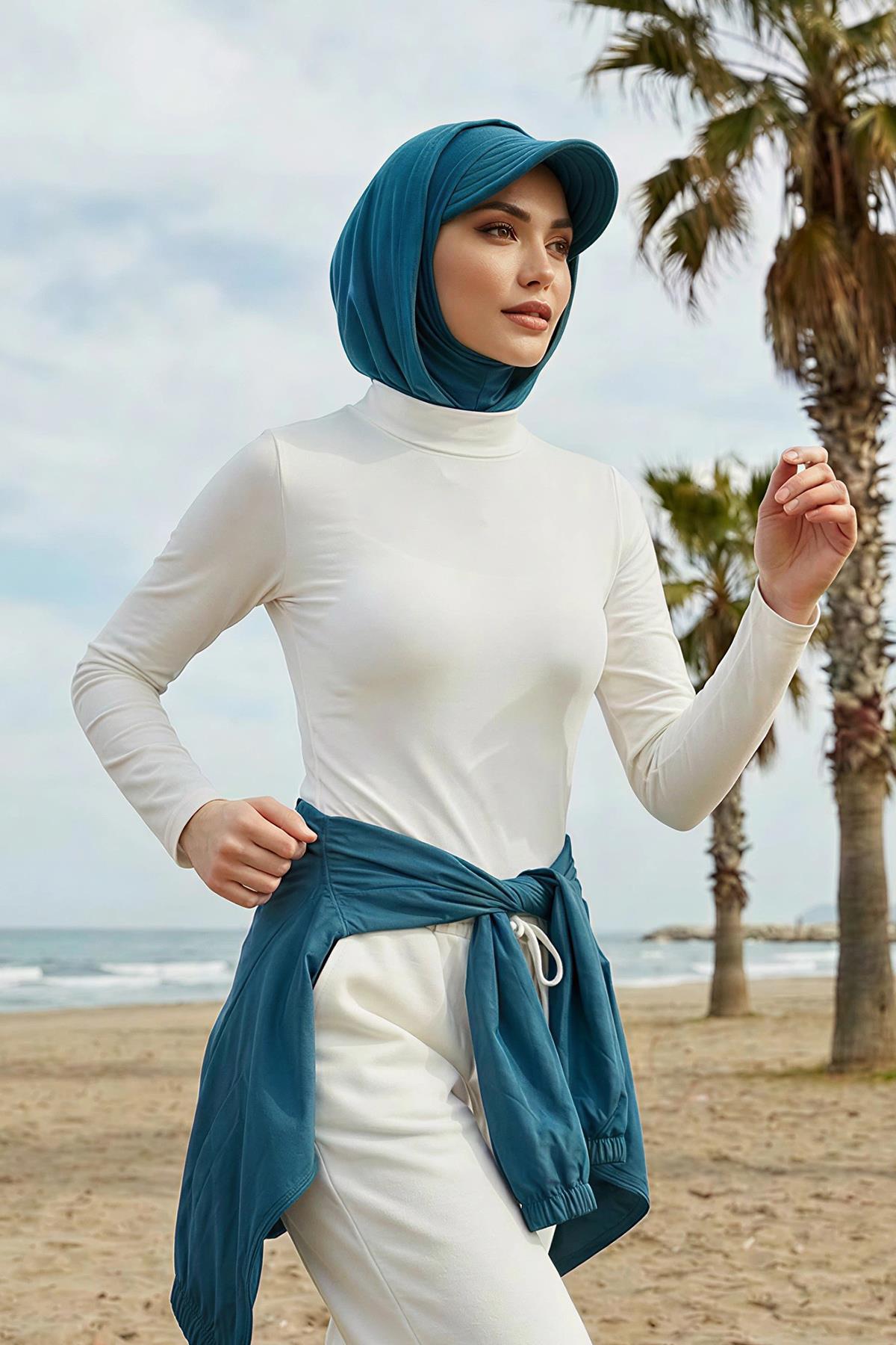 Siperlik ve Kapatıcı Özellikli Penye Kadın Hazır Bone,B-88P