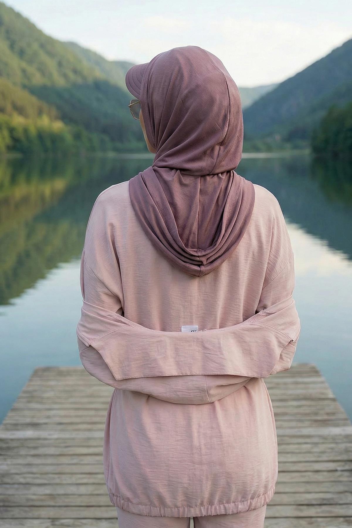 Siperlik ve Kapatıcı Özellikli Penye Kadın Hazır Bone,B-88P