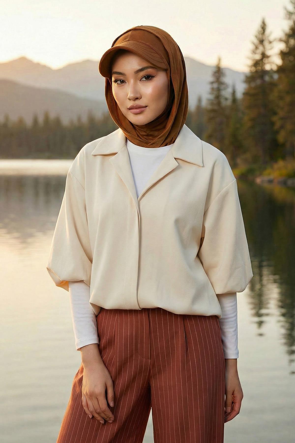 Siperlik ve Kapatıcı Özellikli Penye Kadın Hazır Bone,B-88P