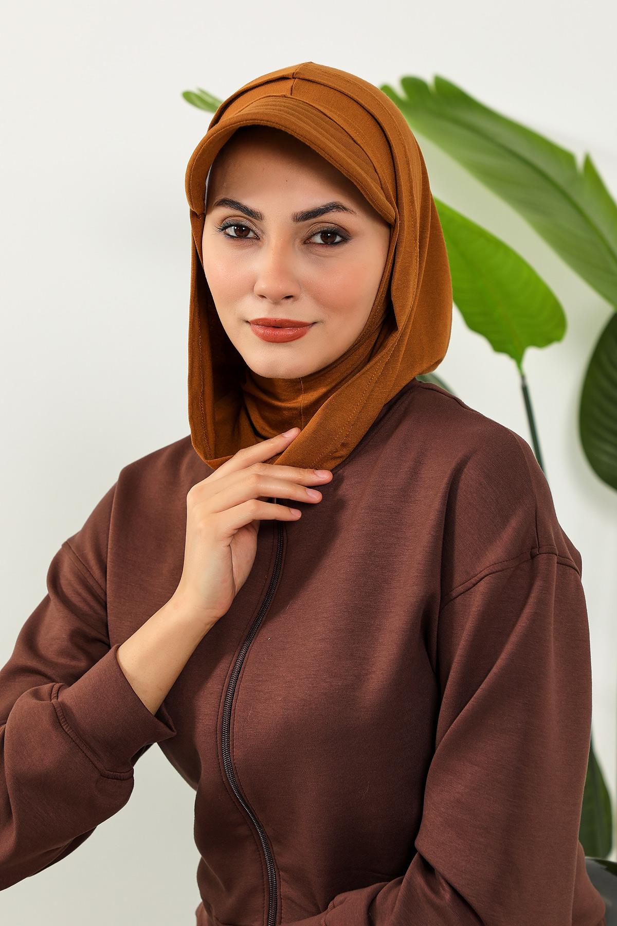 Siperlik ve Kapatıcı Özellikli Penye Kadın Hazır Bone,B-88P