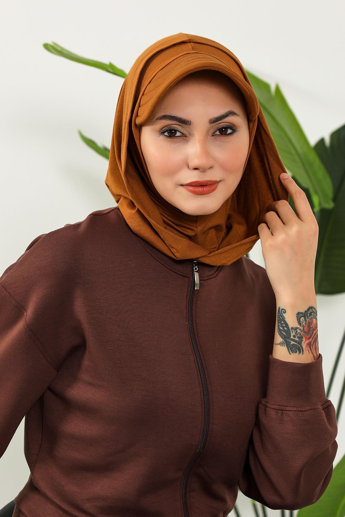 Siperlik ve Kapatıcı Özellikli Penye Kadın Hazır Bone,B-88P