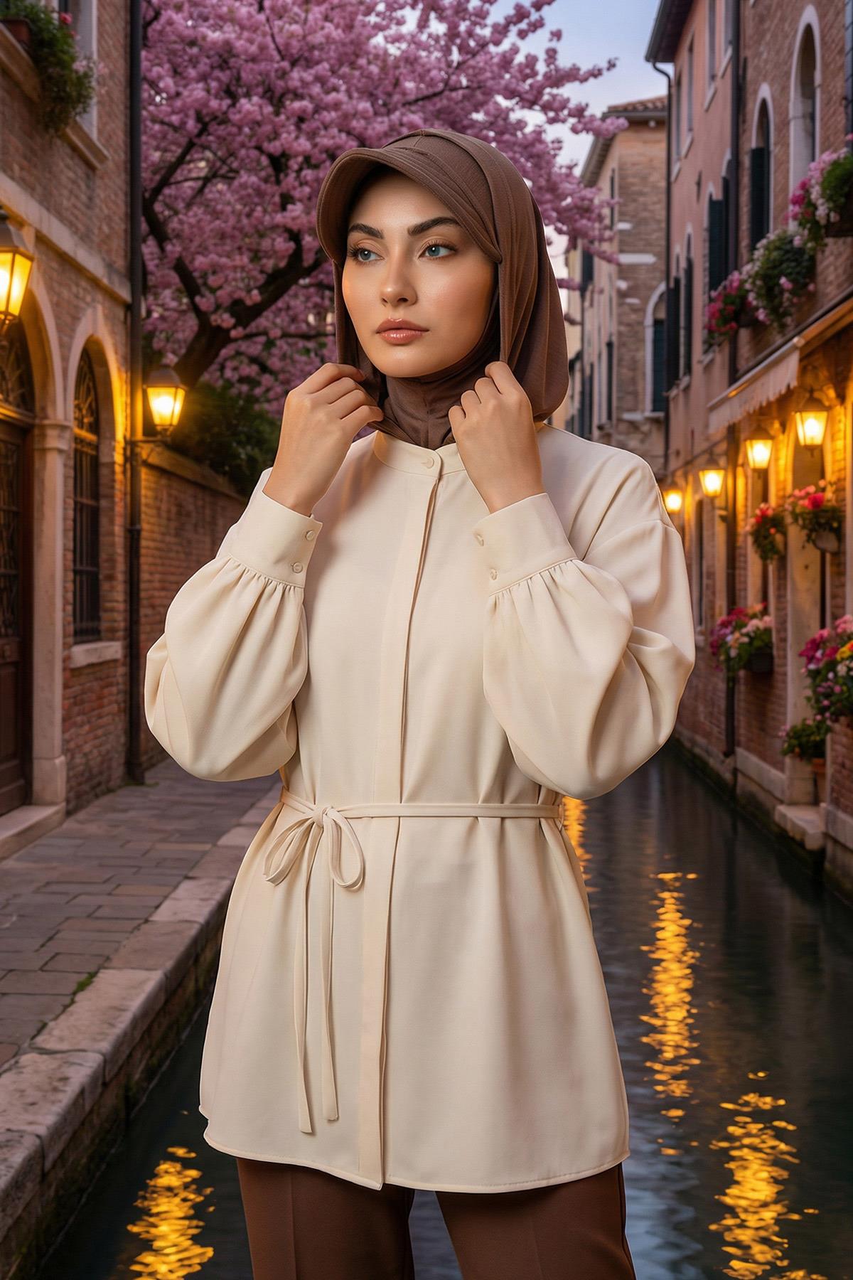 Siperlik ve Kapatıcı Özellikli Penye Kadın Hazır Bone,B-88P