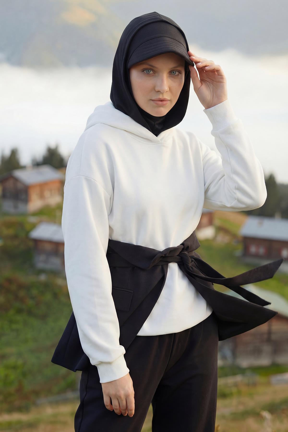 Siperlik ve Kapatıcı Özellikli Penye Kadın Hazır Bone,B-88P