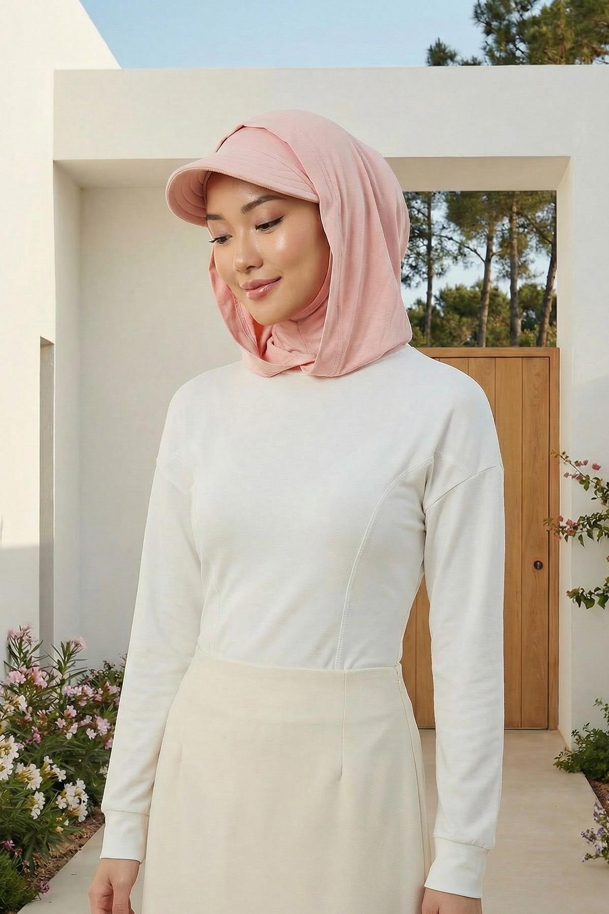 Siperlik ve Kapatıcı Özellikli Penye Kadın Hazır Bone,B-88P