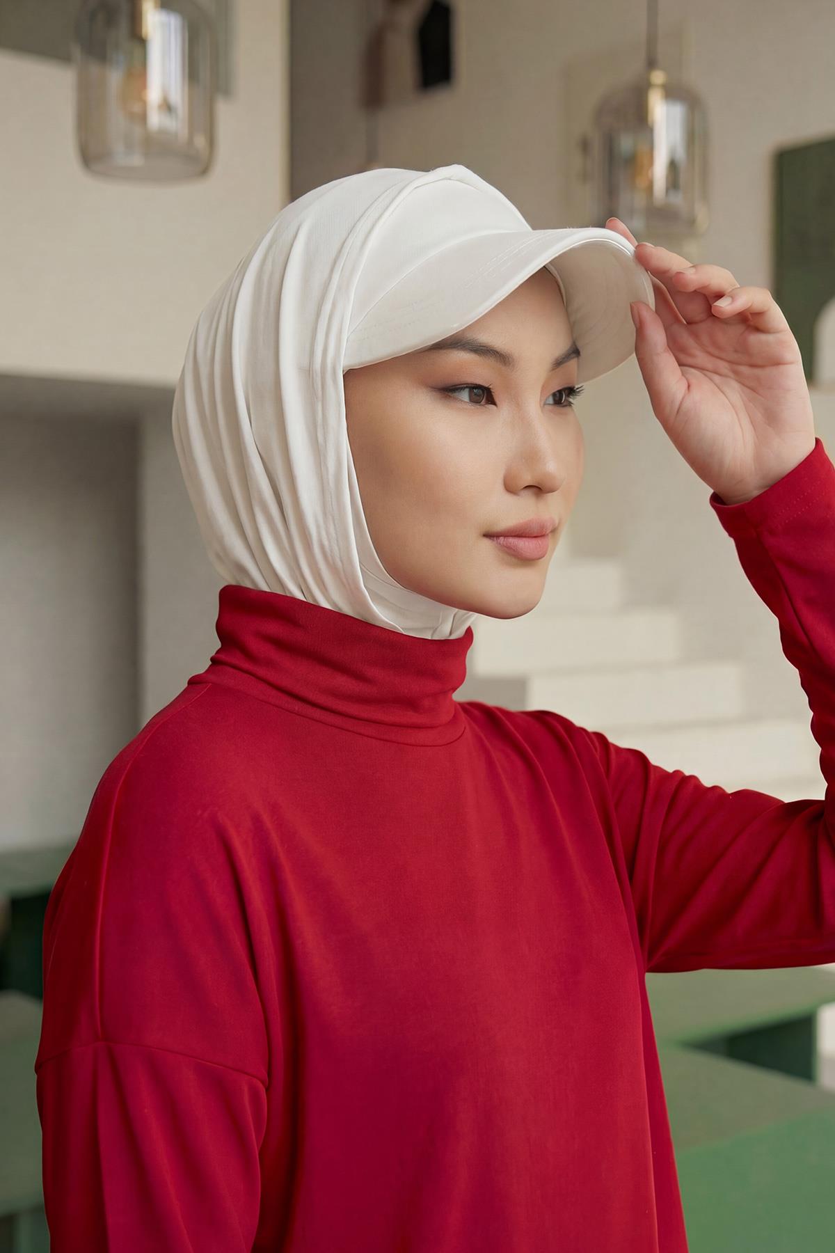 Siperlik ve Kapatıcı Özellikli Penye Kadın Hazır Bone,B-88P