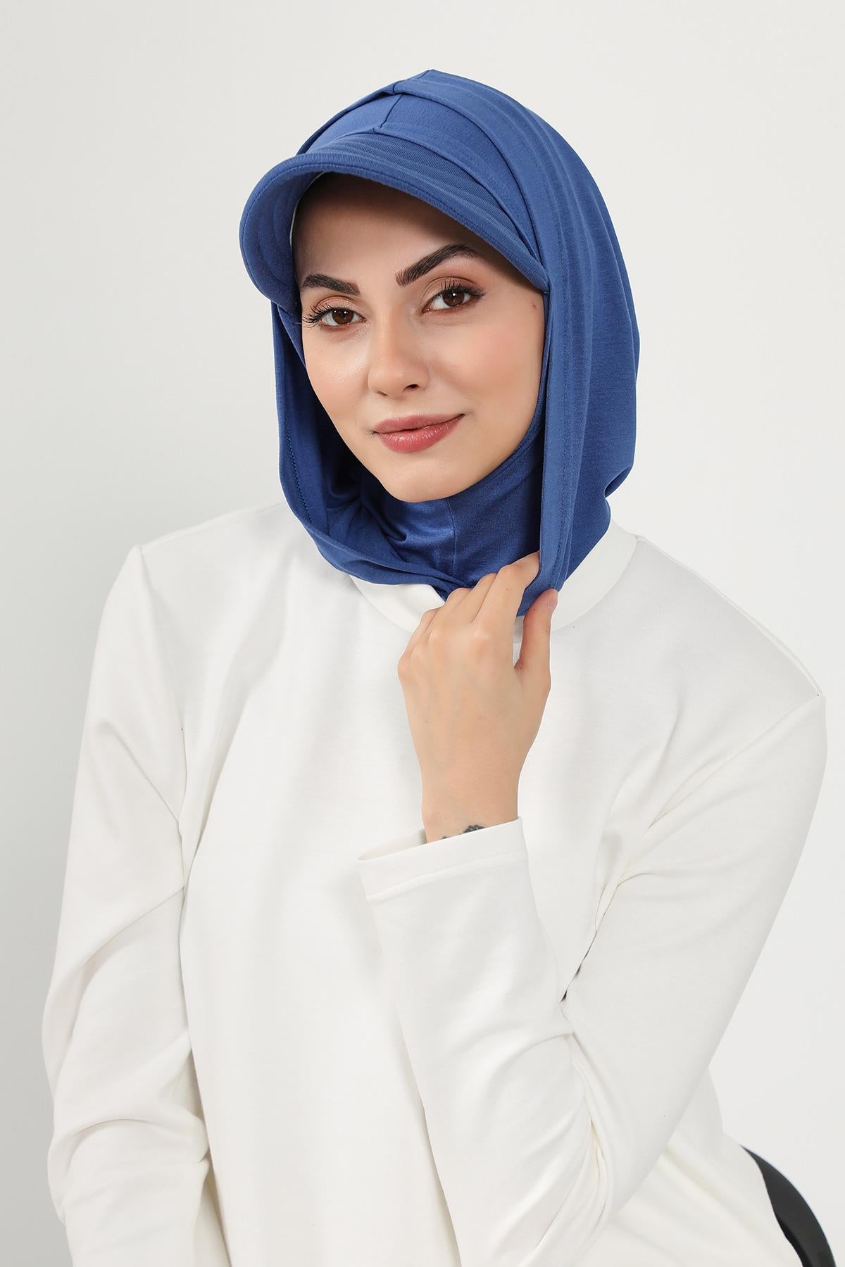 Siperlik ve Kapatıcı Özellikli Penye Kadın Hazır Bone,B-88P