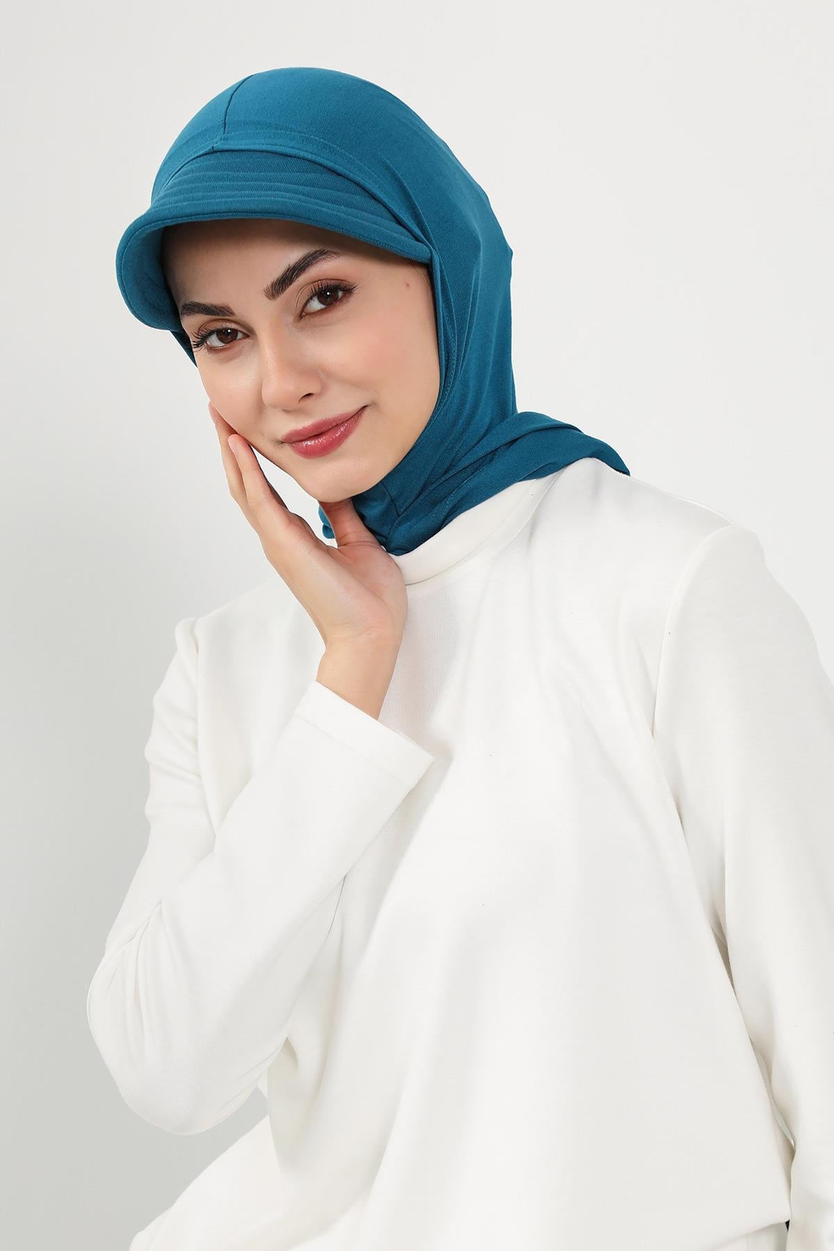 Siperlik ve Kapatıcı Özellikli Penye Kadın Hazır Bone,B-88P