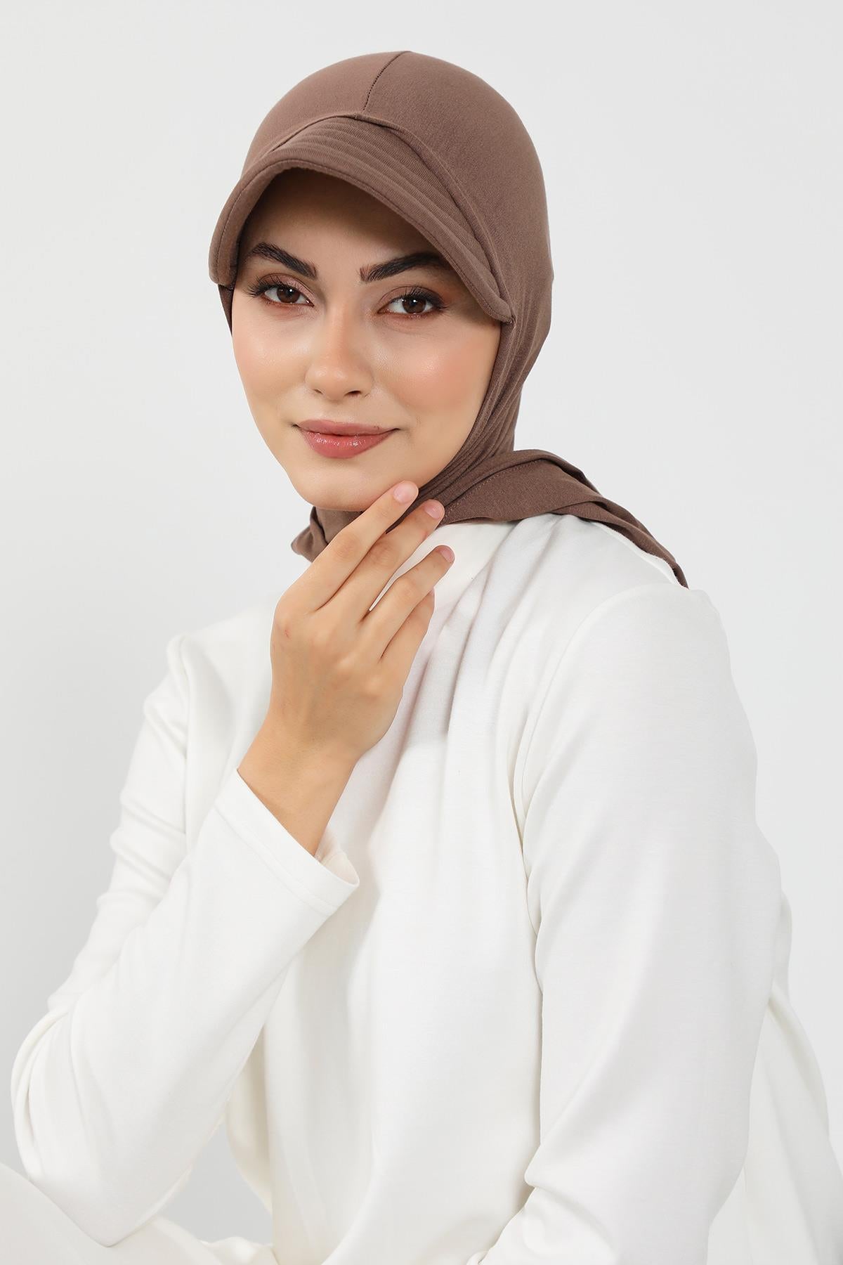 Siperlik ve Kapatıcı Özellikli Penye Kadın Hazır Bone,B-88P