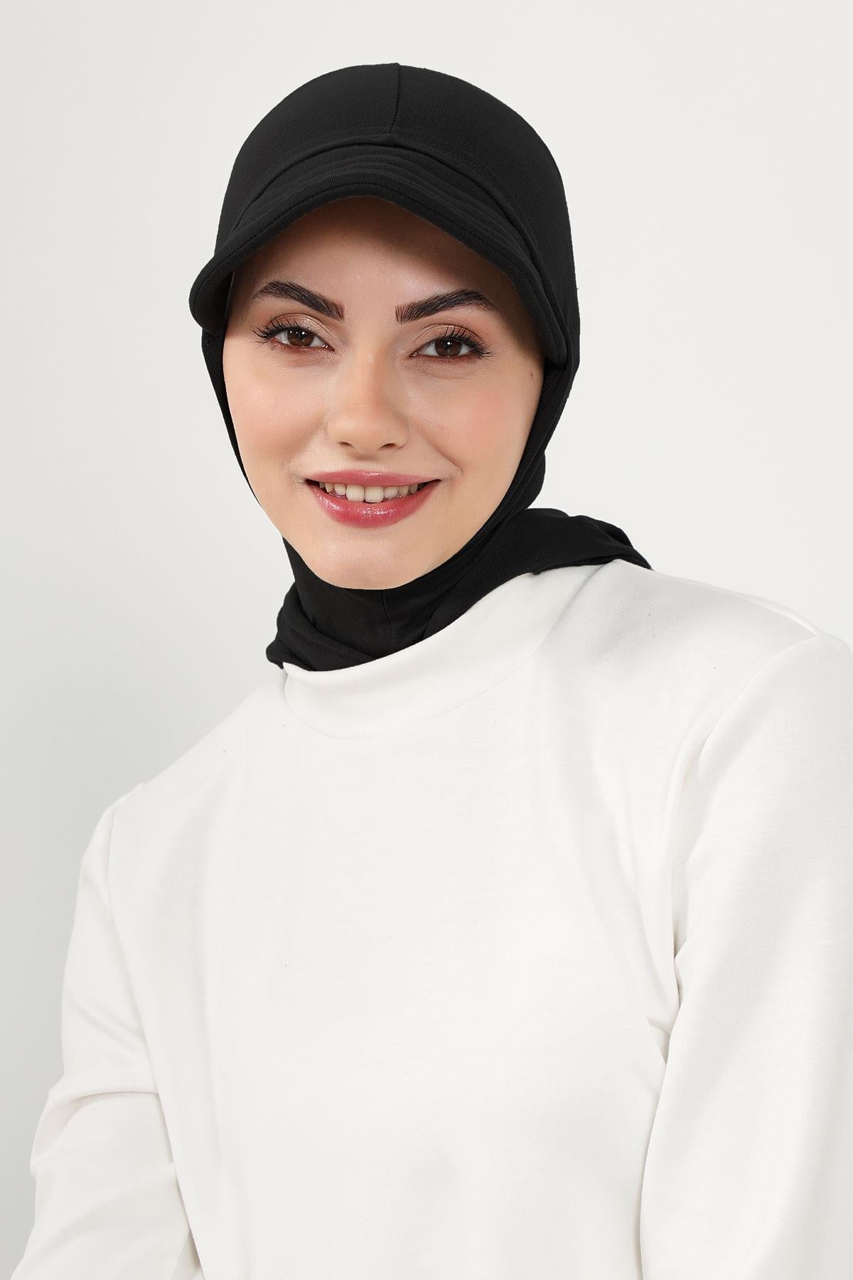 Siperlik ve Kapatıcı Özellikli Penye Kadın Hazır Bone,B-88P