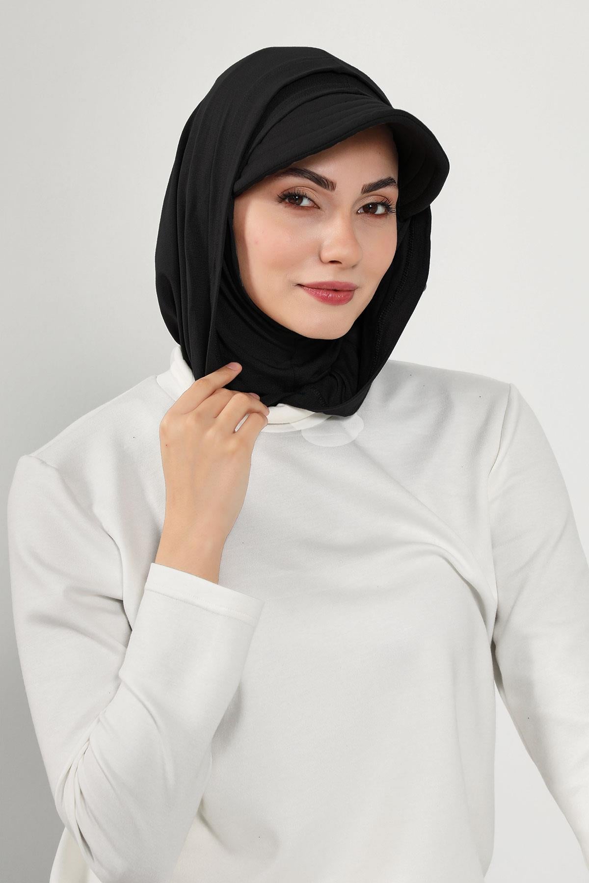 Siperlik ve Kapatıcı Özellikli Penye Kadın Hazır Bone,B-88P
