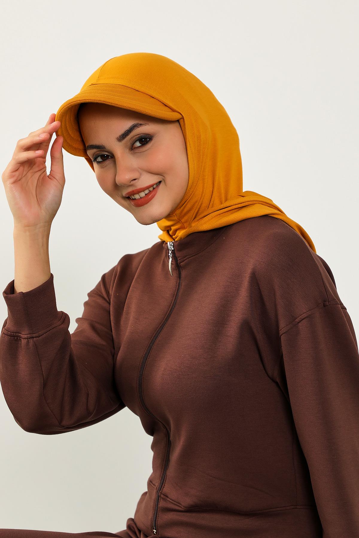 Siperlik ve Kapatıcı Özellikli Penye Kadın Hazır Bone,B-88P