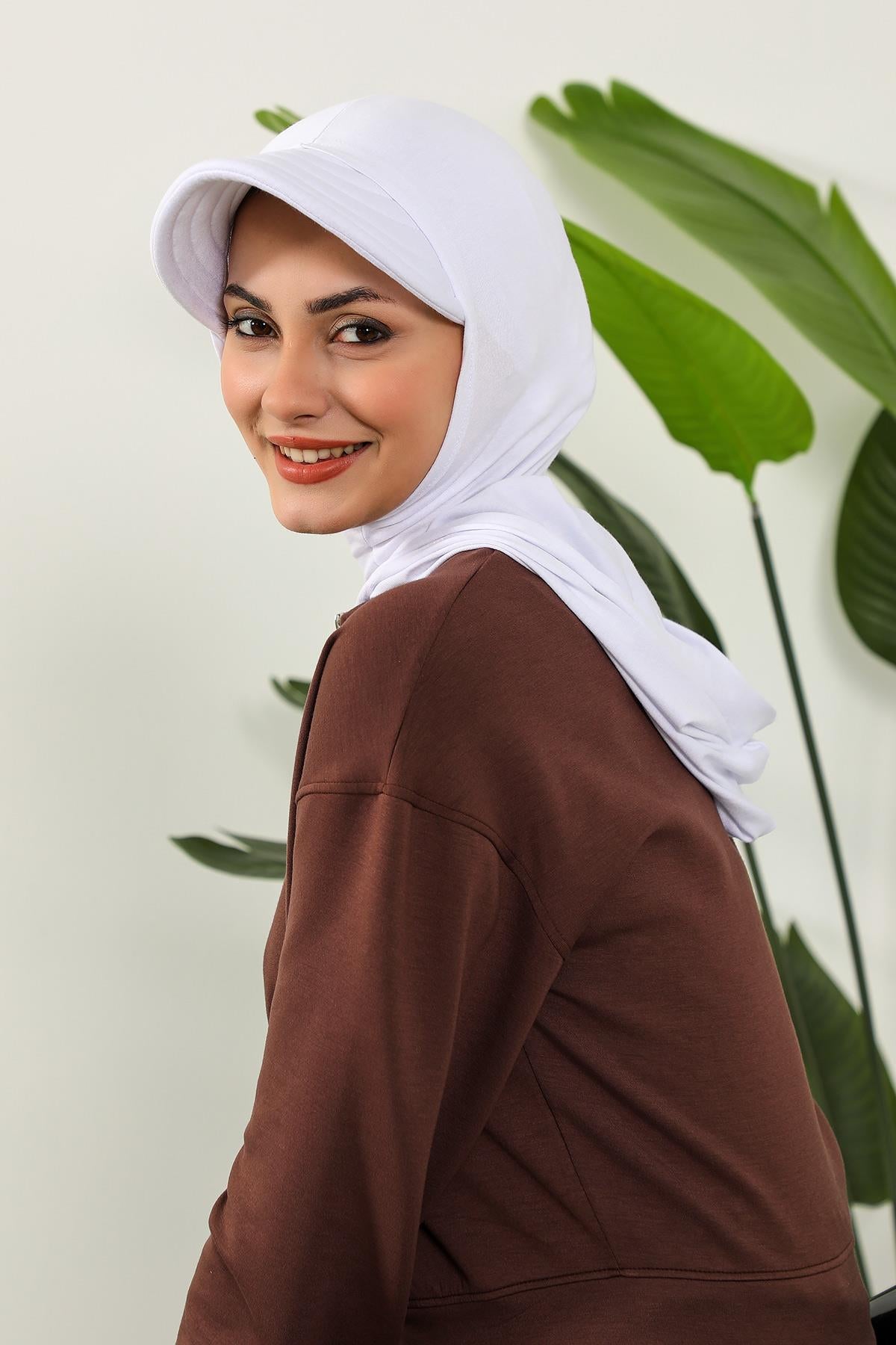 Siperlik ve Kapatıcı Özellikli Penye Kadın Hazır Bone,B-88P