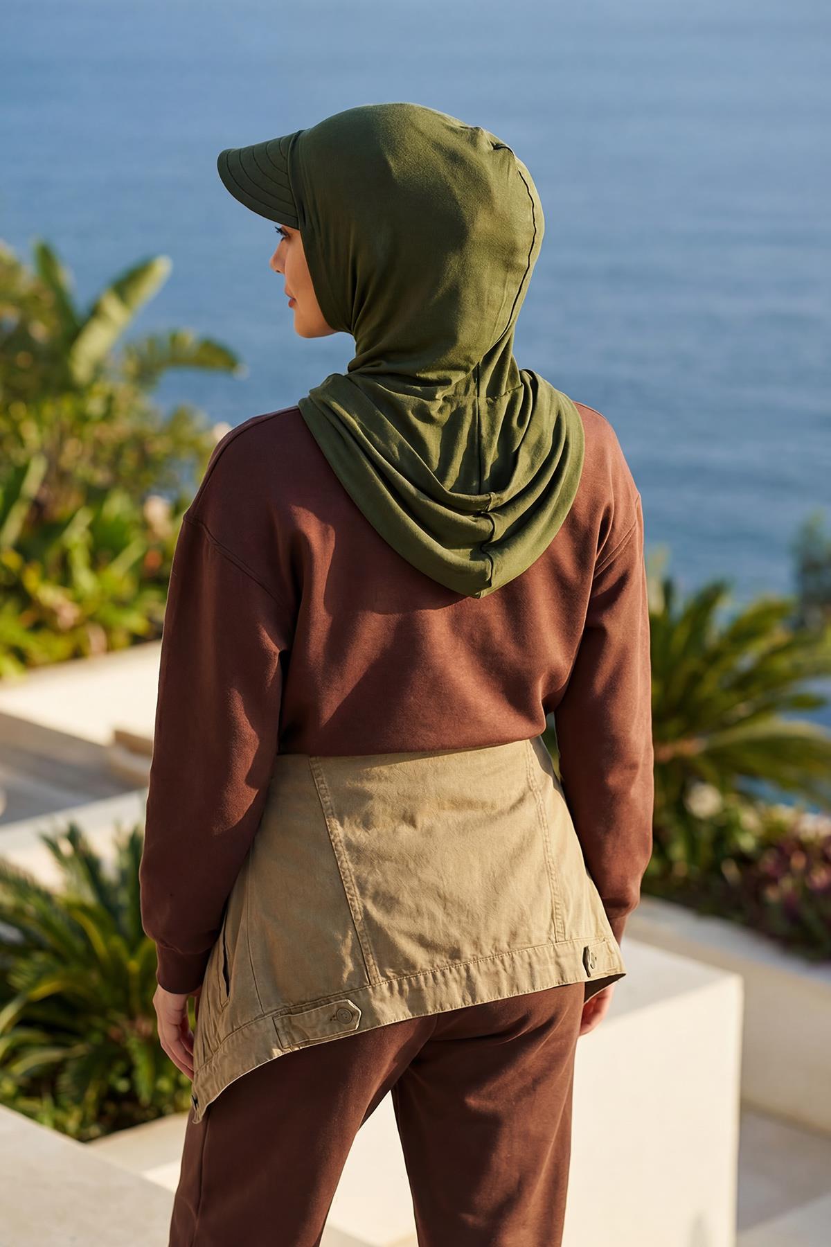 Siperlik ve Kapatıcı Özellikli Penye Kadın Hazır Bone,B-88P