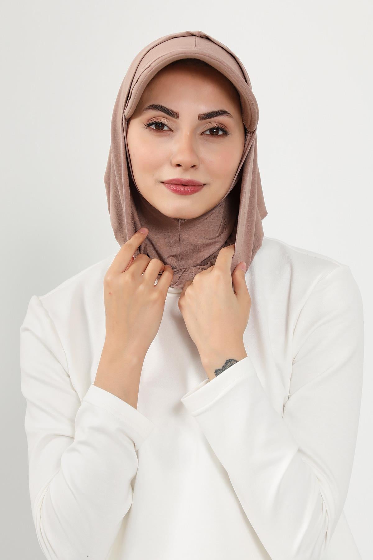 Siperlik ve Kapatıcı Özellikli Penye Kadın Hazır Bone,B-88P