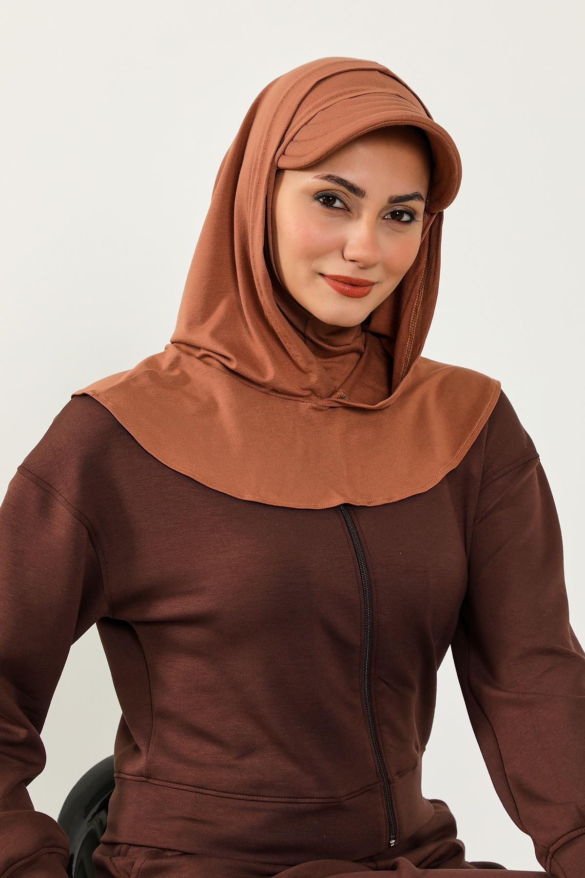 Siperlik ve Kapatıcı Özellikli Penye Kadın Hazır Bone,B-88P