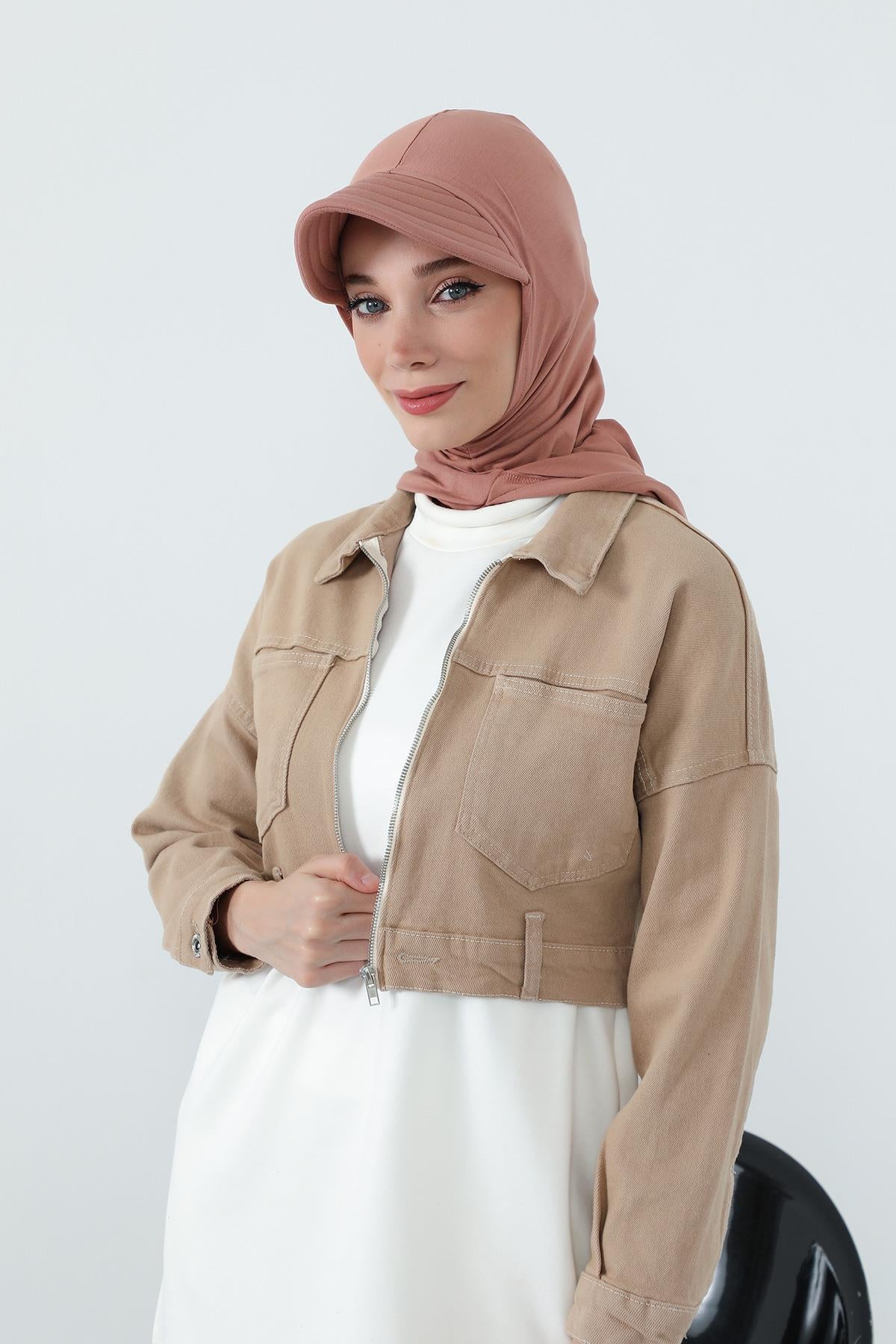 Siperlik ve Kapatıcı Özellikli Penye Kadın Hazır Bone,B-88P