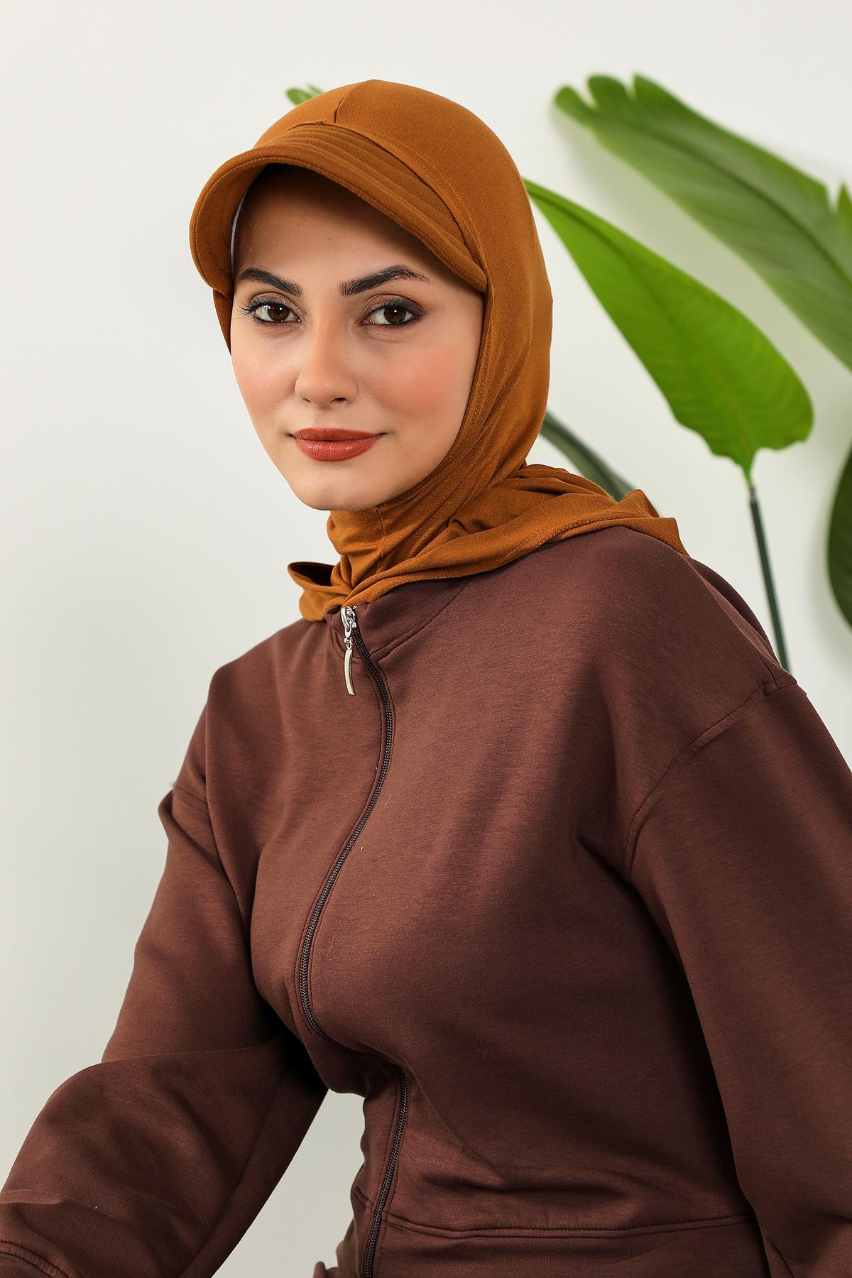 Siperlik ve Kapatıcı Özellikli Penye Kadın Hazır Bone,B-88P