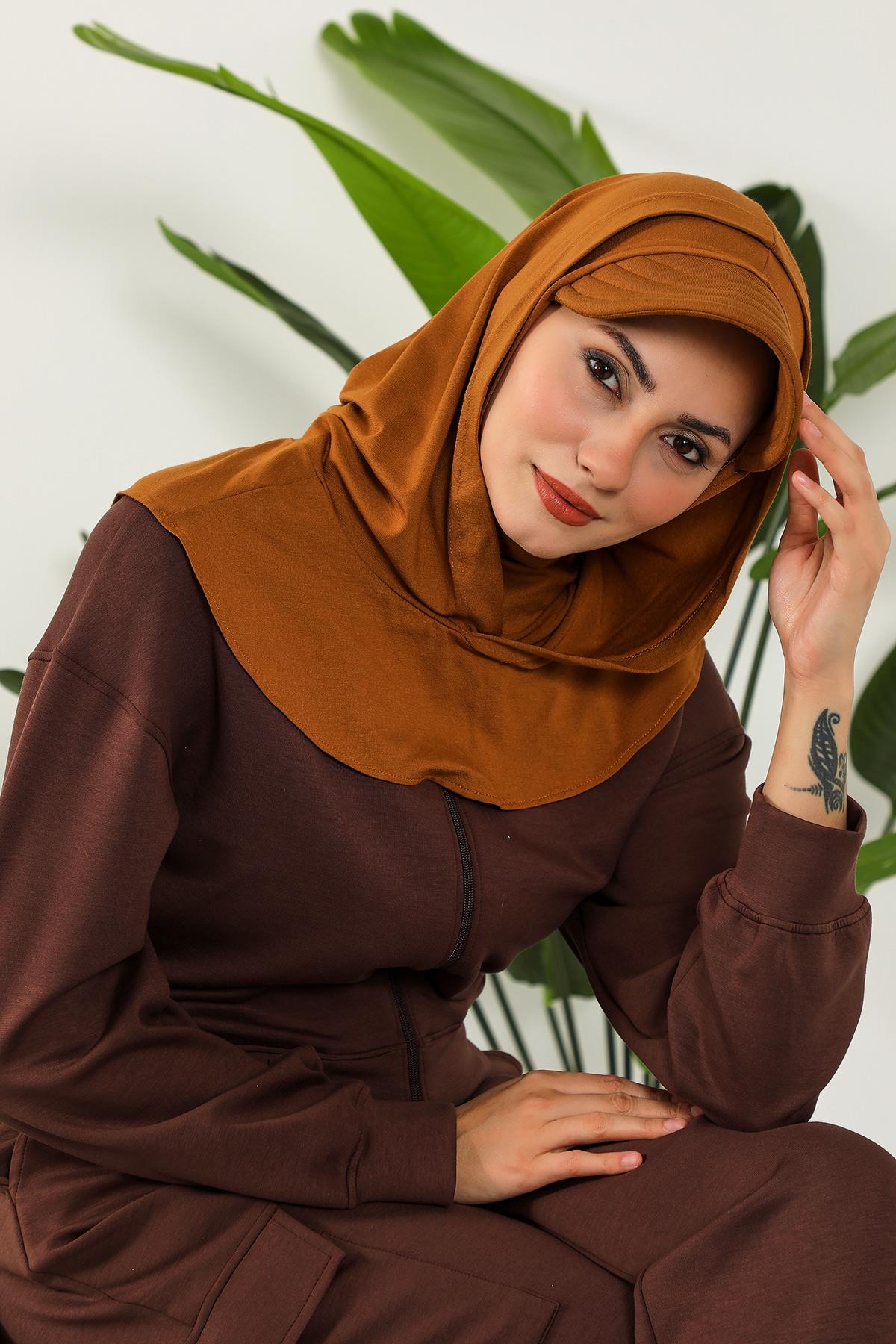 Siperlik ve Kapatıcı Özellikli Penye Kadın Hazır Bone,B-88P