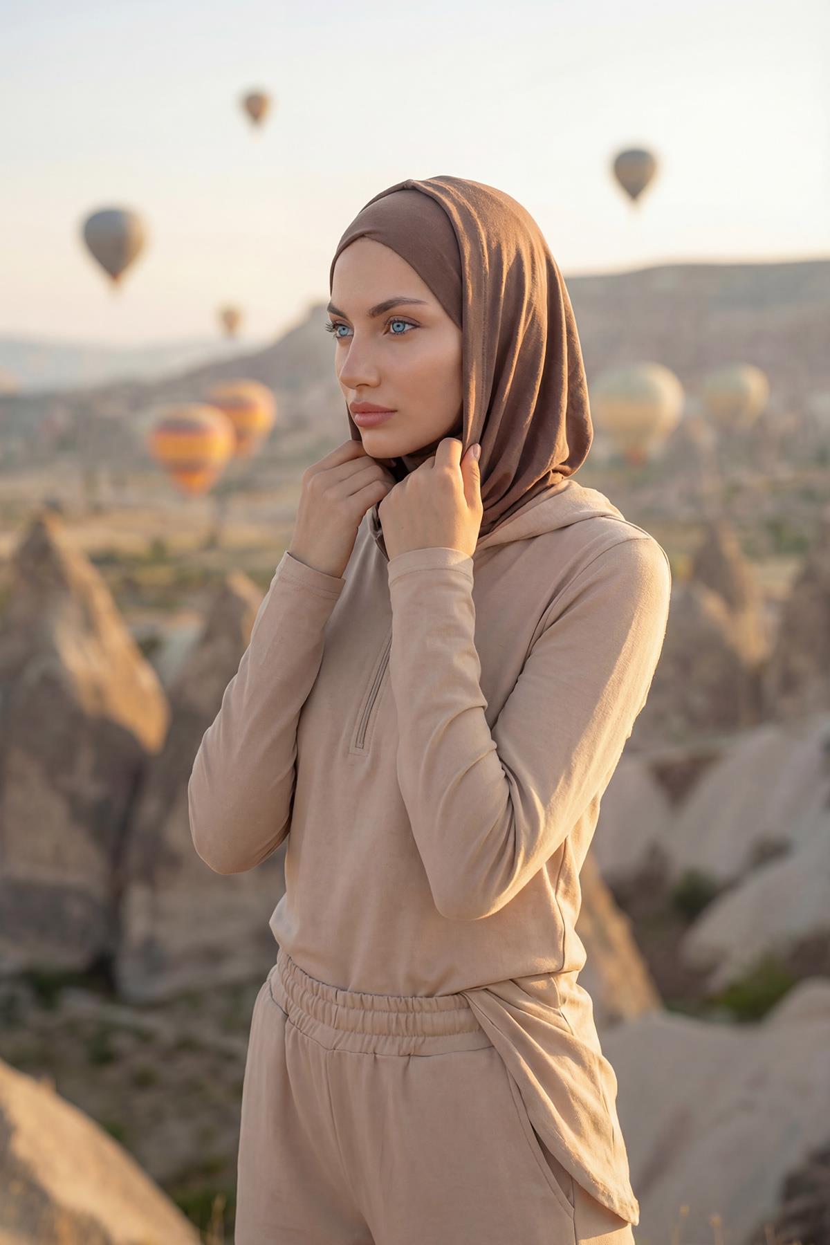 Siperlik ve Kapatıcı Özellikli Penye Kadın Hazır Bone,B-88P