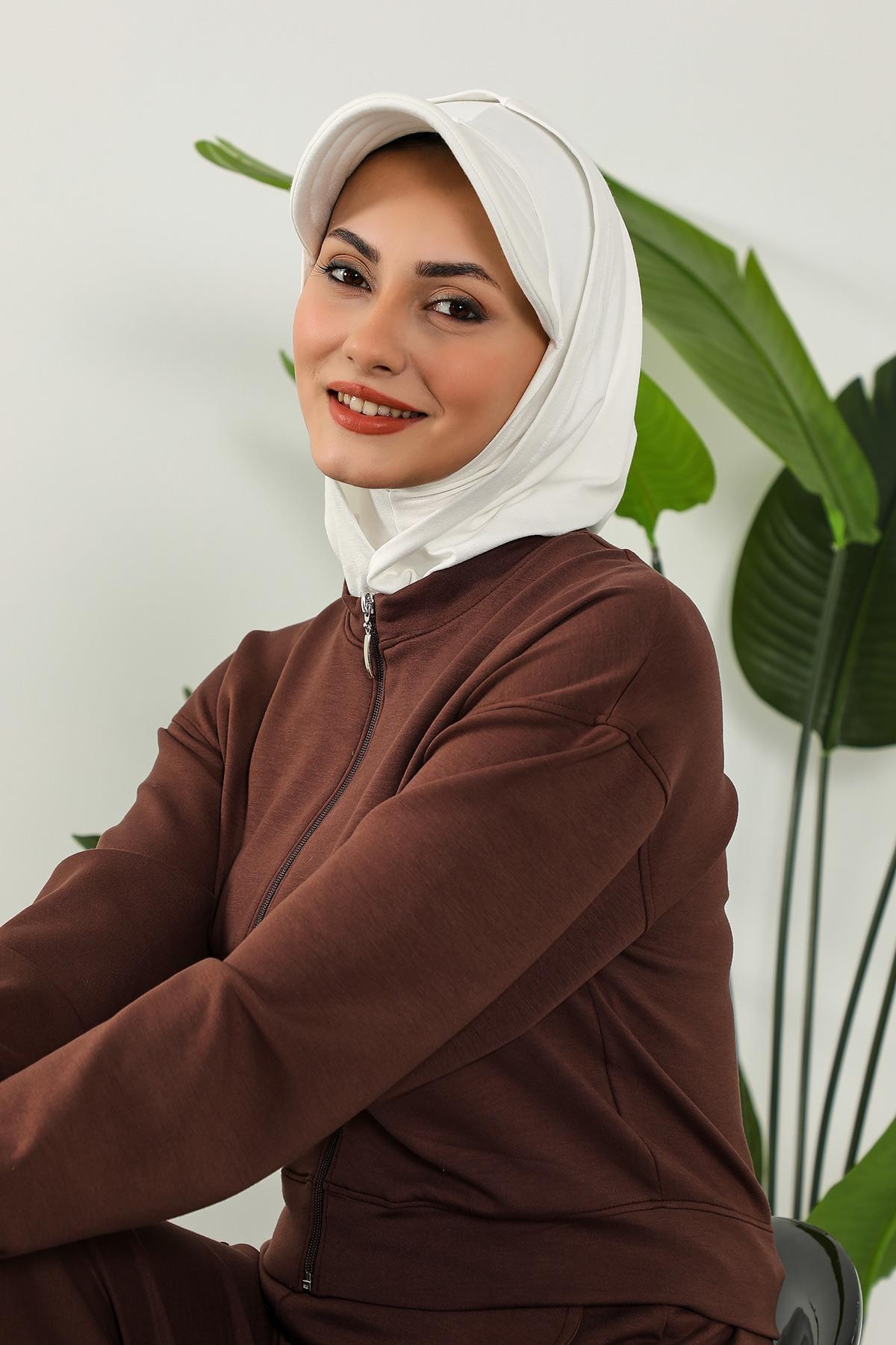 Siperlik ve Kapatıcı Özellikli Penye Kadın Hazır Bone,B-88P