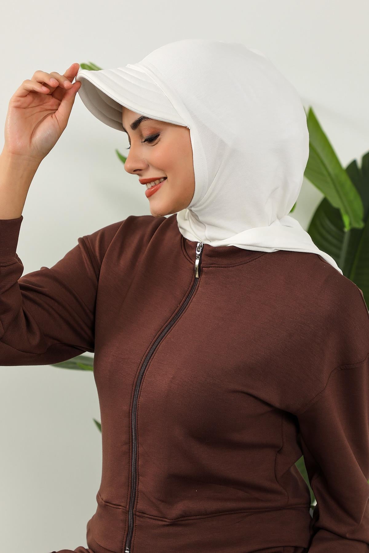 Siperlik ve Kapatıcı Özellikli Penye Kadın Hazır Bone,B-88P